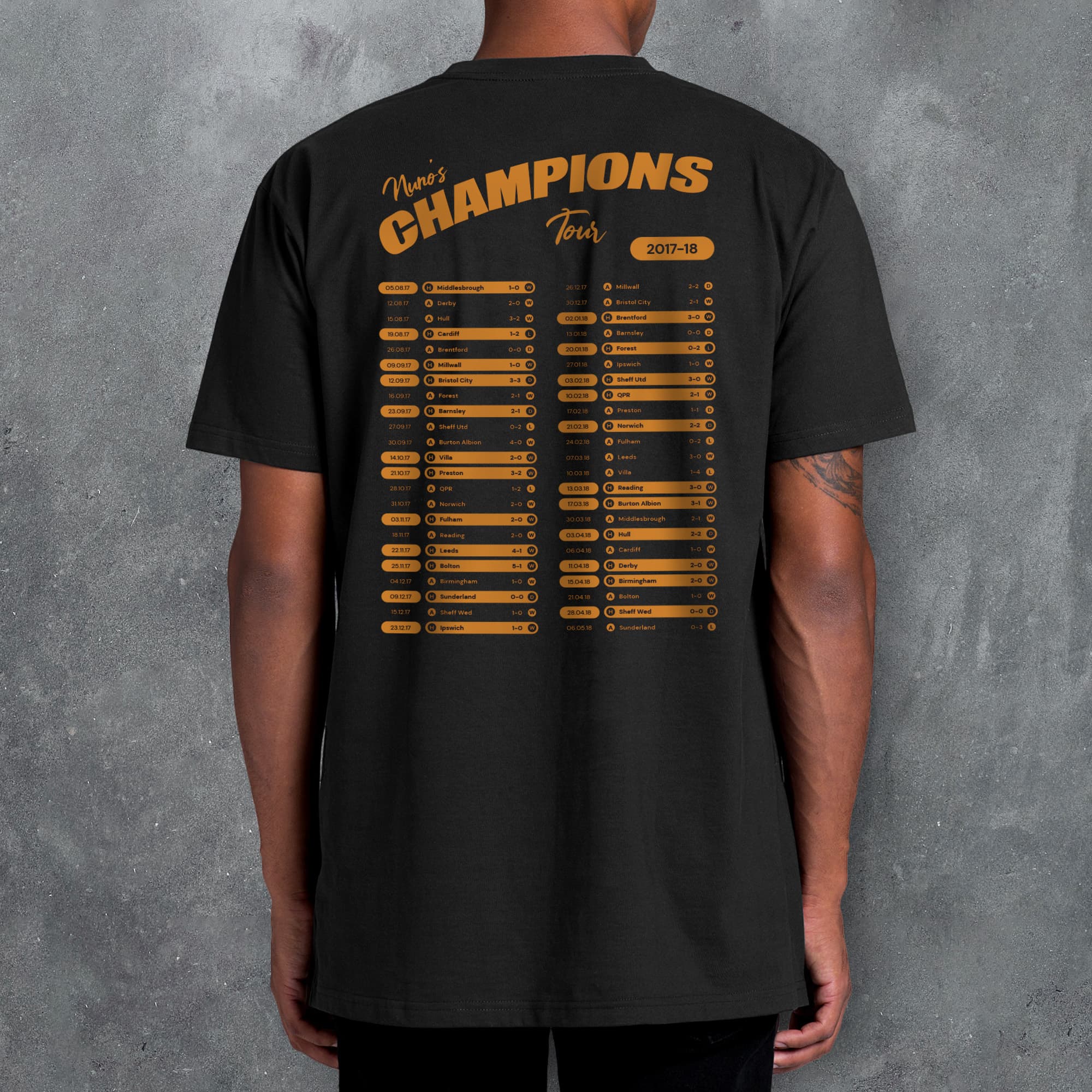 Wolves 2017-18 'That Season' Tour Football T-Shirt