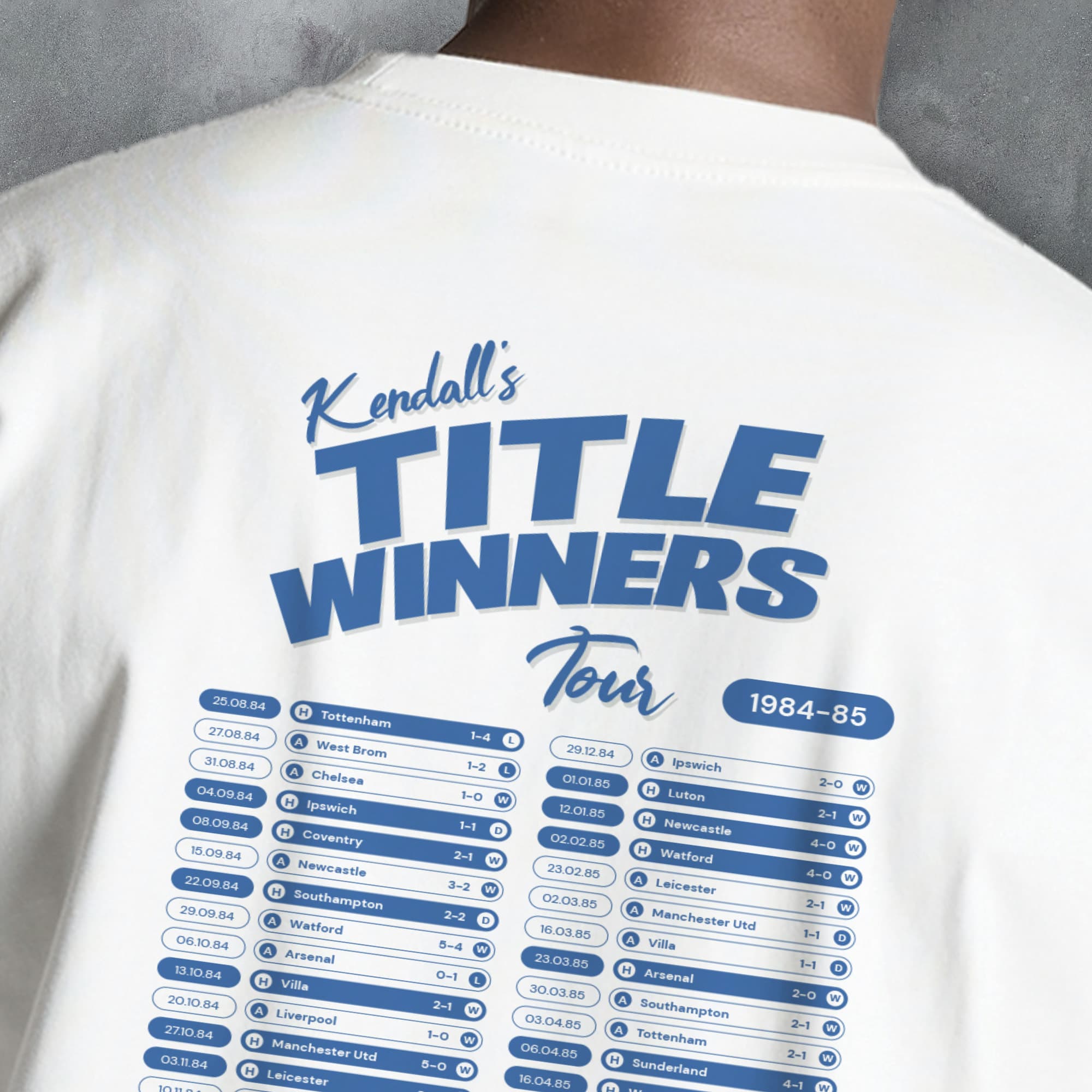 Everton 1984-85 'That Season' Tour Football T-Shirt