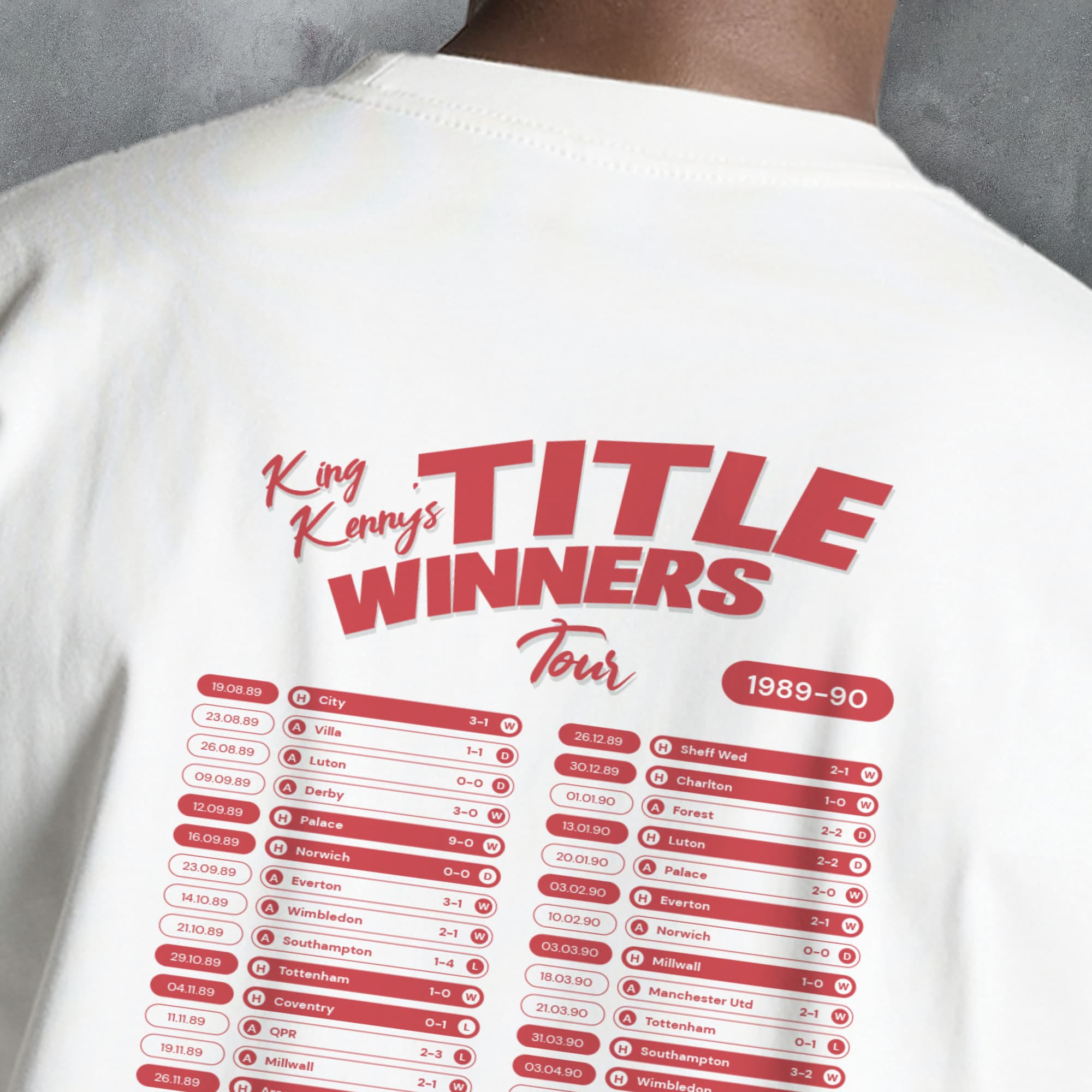 Liverpool 1989-90 'That Season' Tour Football T-Shirt