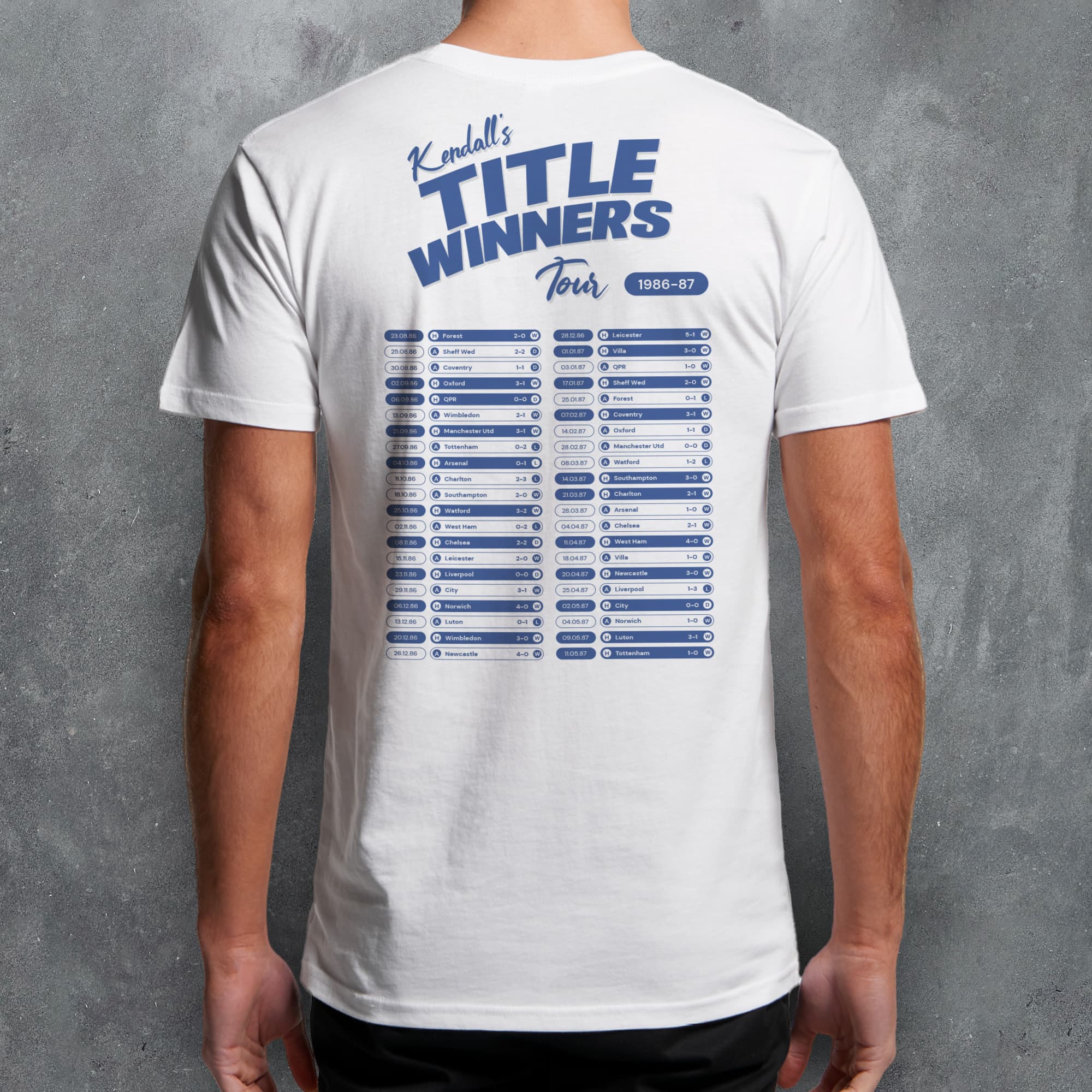 Everton 1986-87 'That Season' Tour Football T-Shirt