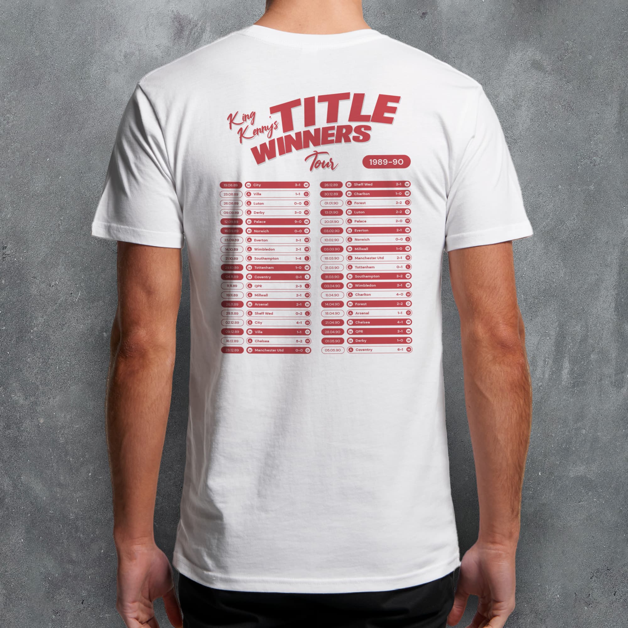 Liverpool 1989-90 'That Season' Tour Football T-Shirt