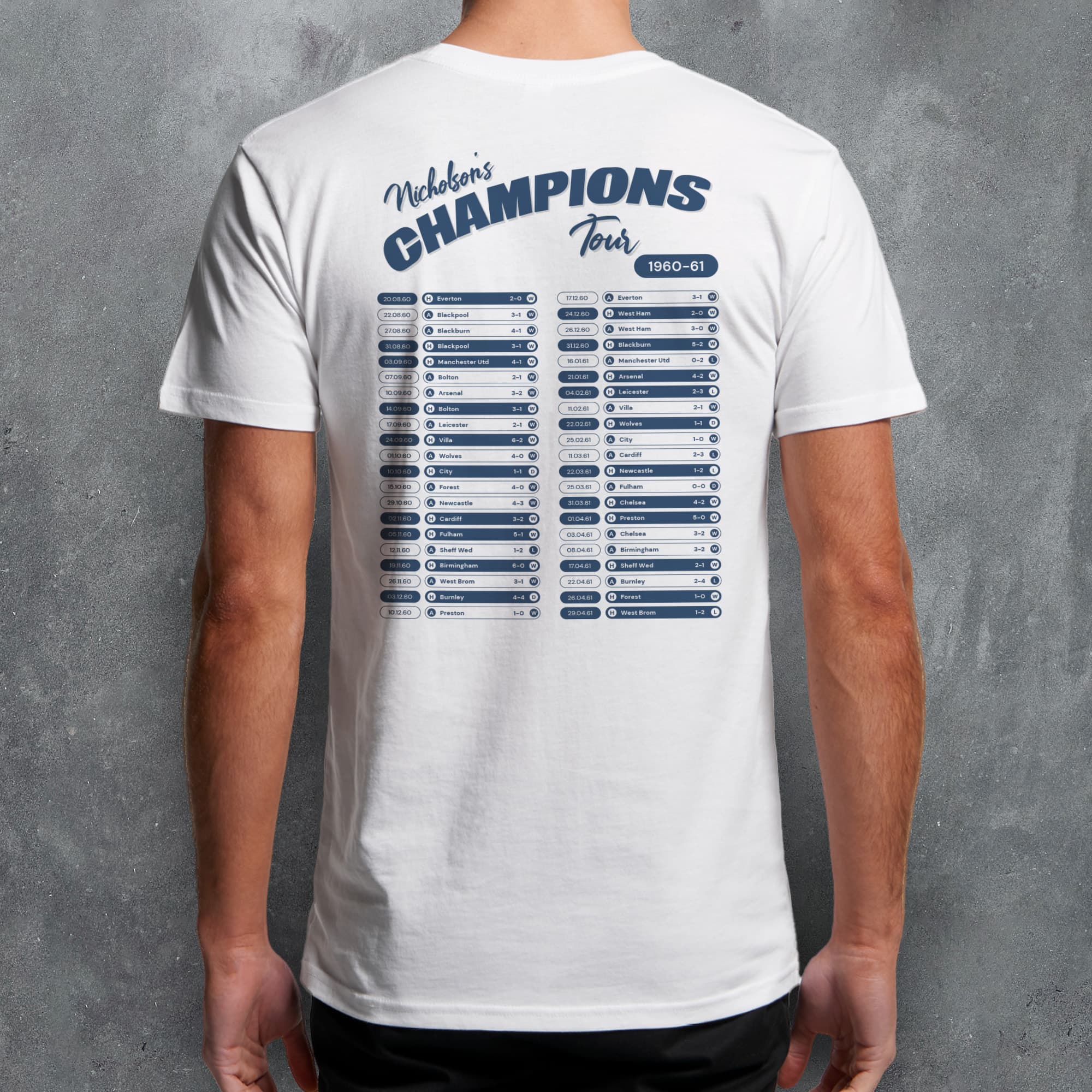 Tottenham 1960-61 'That Season' Tour Football T-Shirt