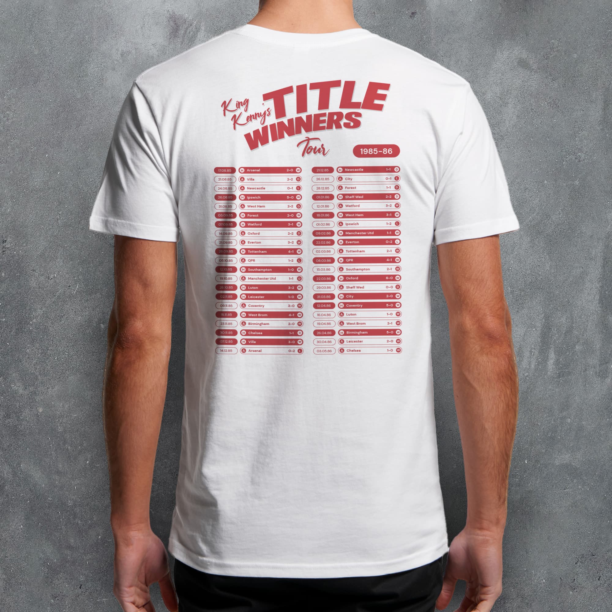 Liverpool 1985-86 'That Season' Tour Football T-Shirt