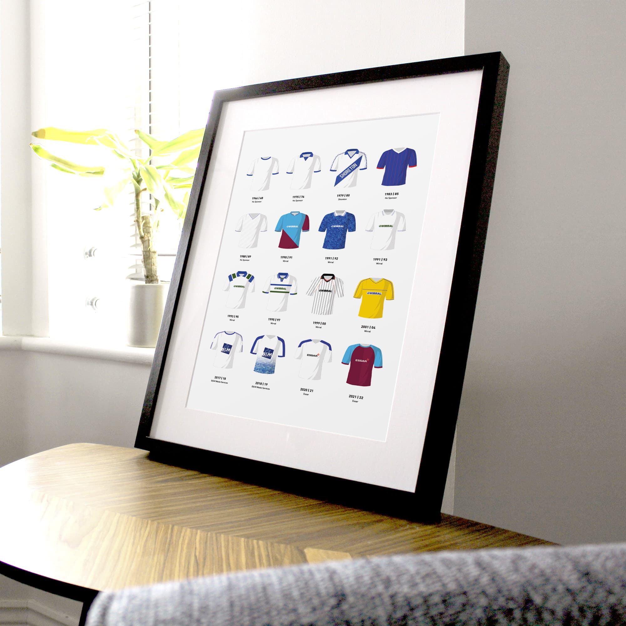 Tranmere Classic Kits Football Team Print Good Team On Paper