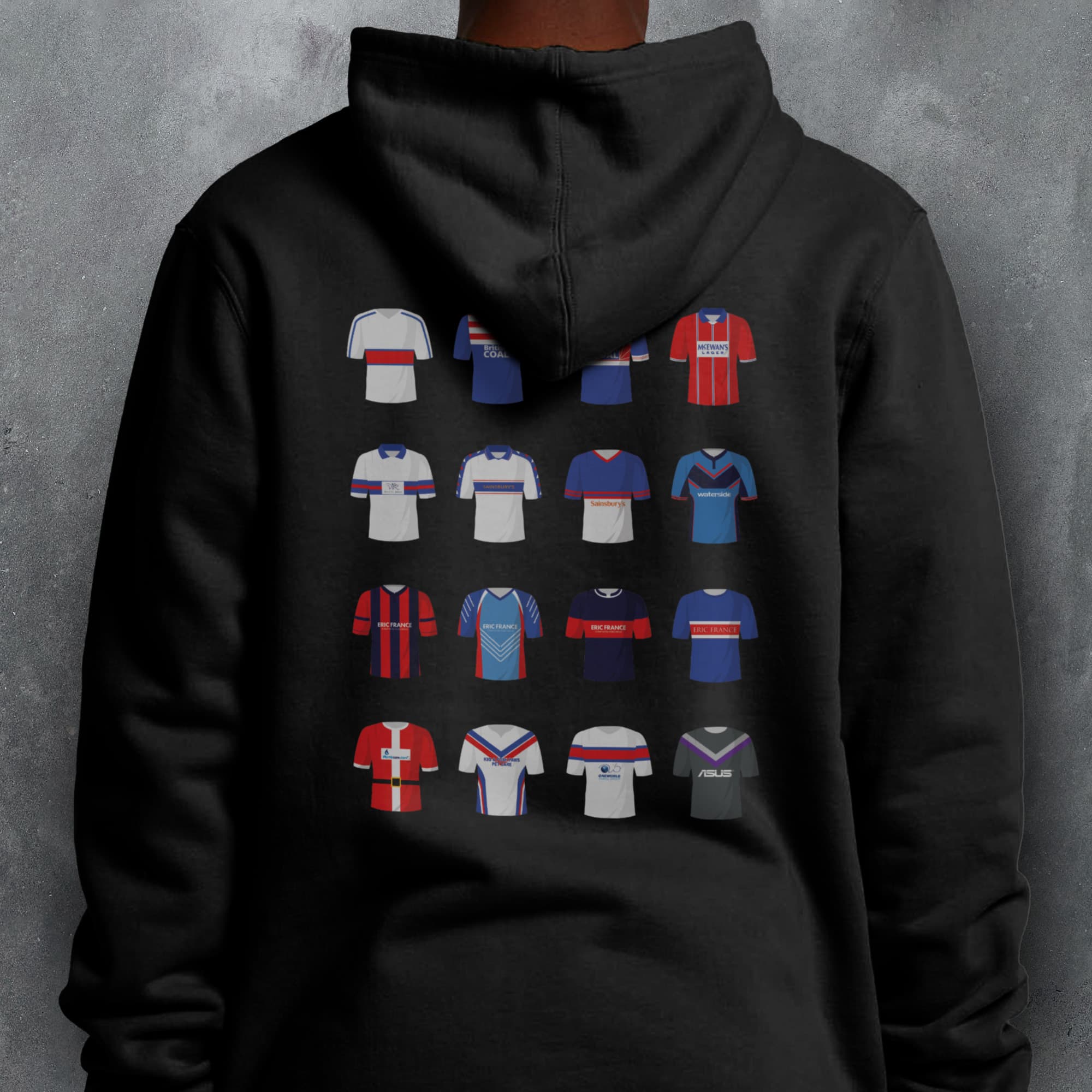 Wakefield Rugby League Classic Kits Hoodie