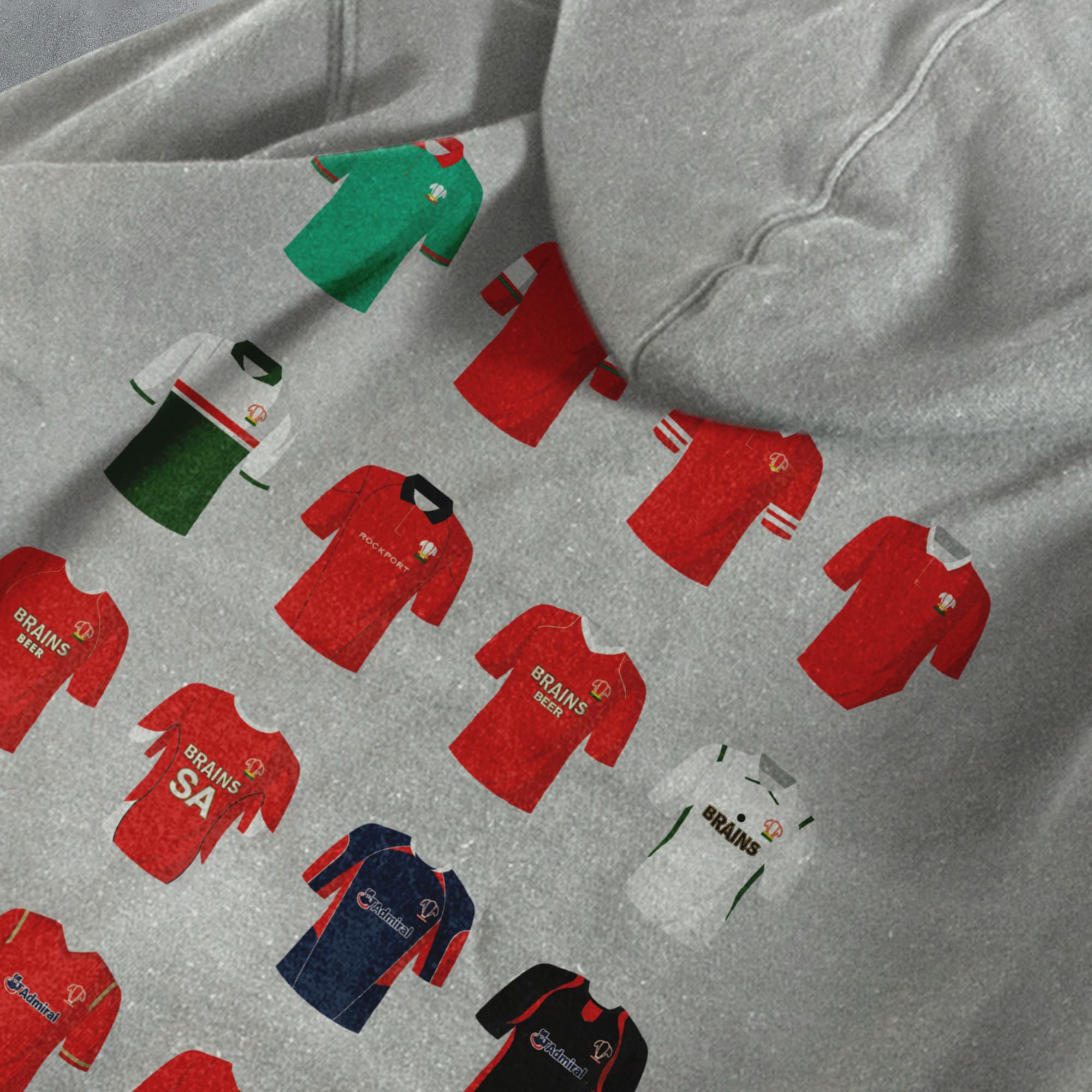 Wales Rugby Union Classic Kits Hoodie