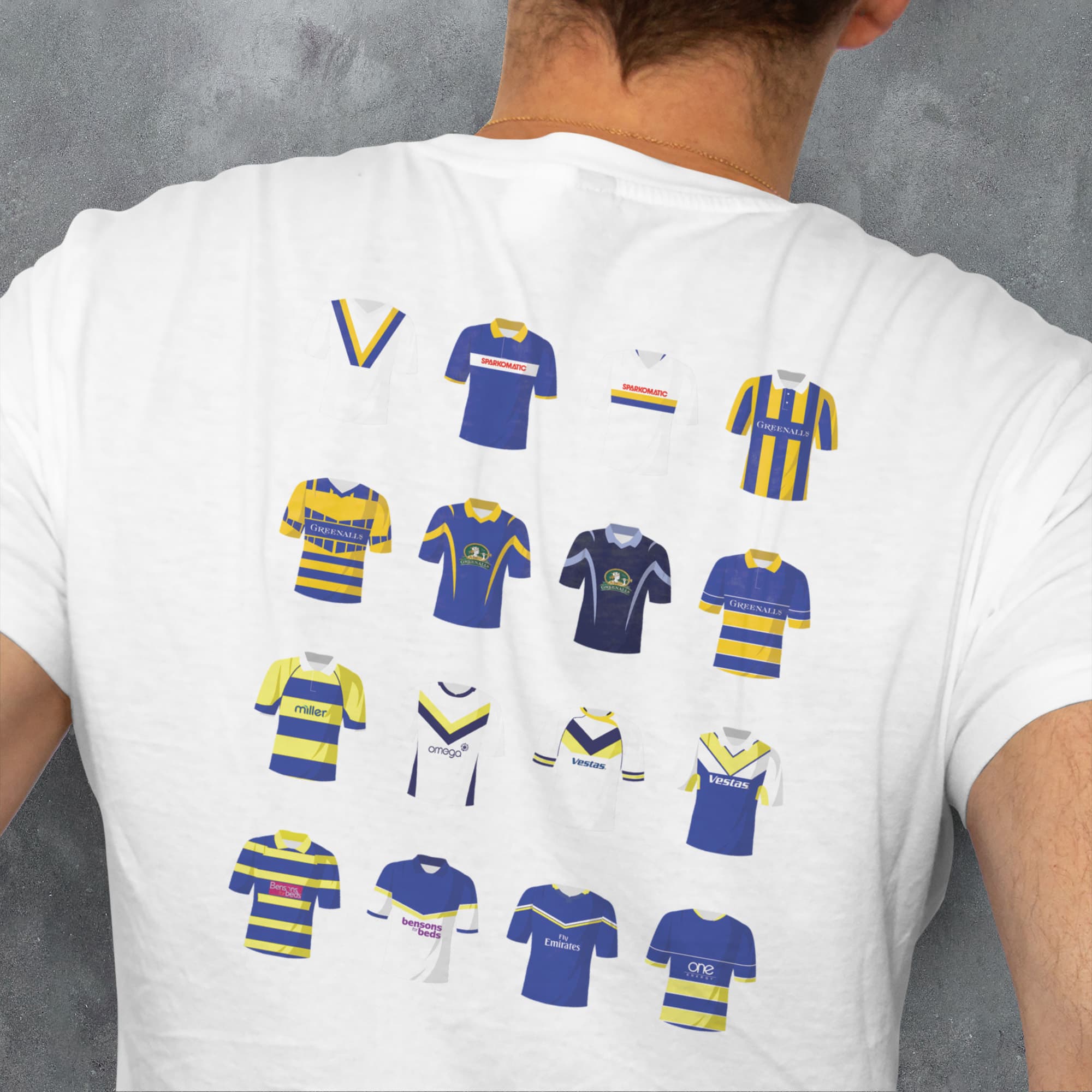 Warrington Rugby League Classic Kits T-Shirt