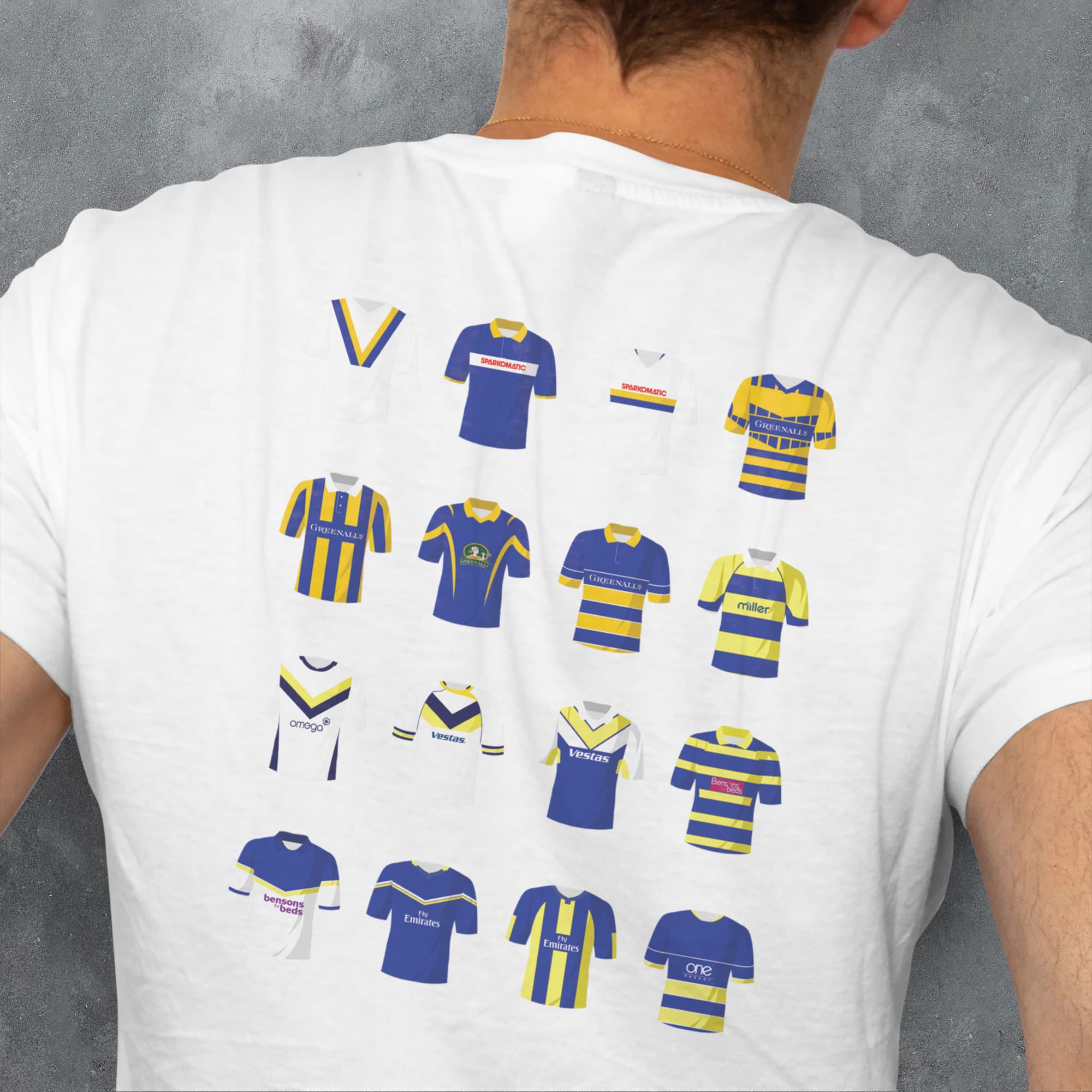 Warrington Rugby League Classic Kits T-Shirt