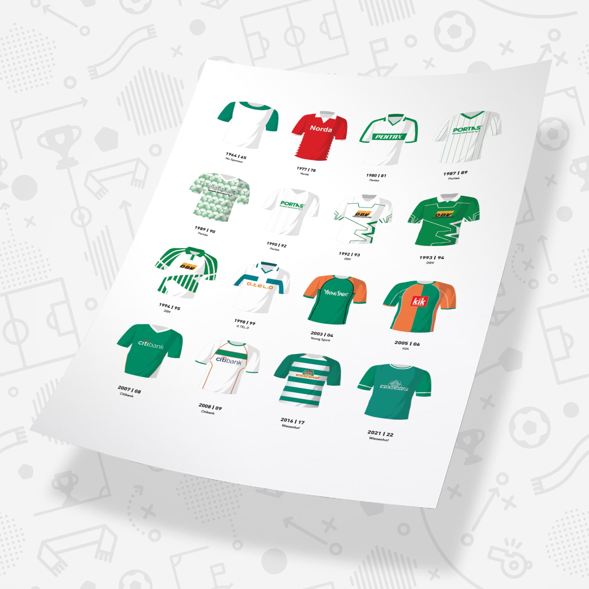 Werder Bremen Classic Kits Football Team Print Good Team On Paper