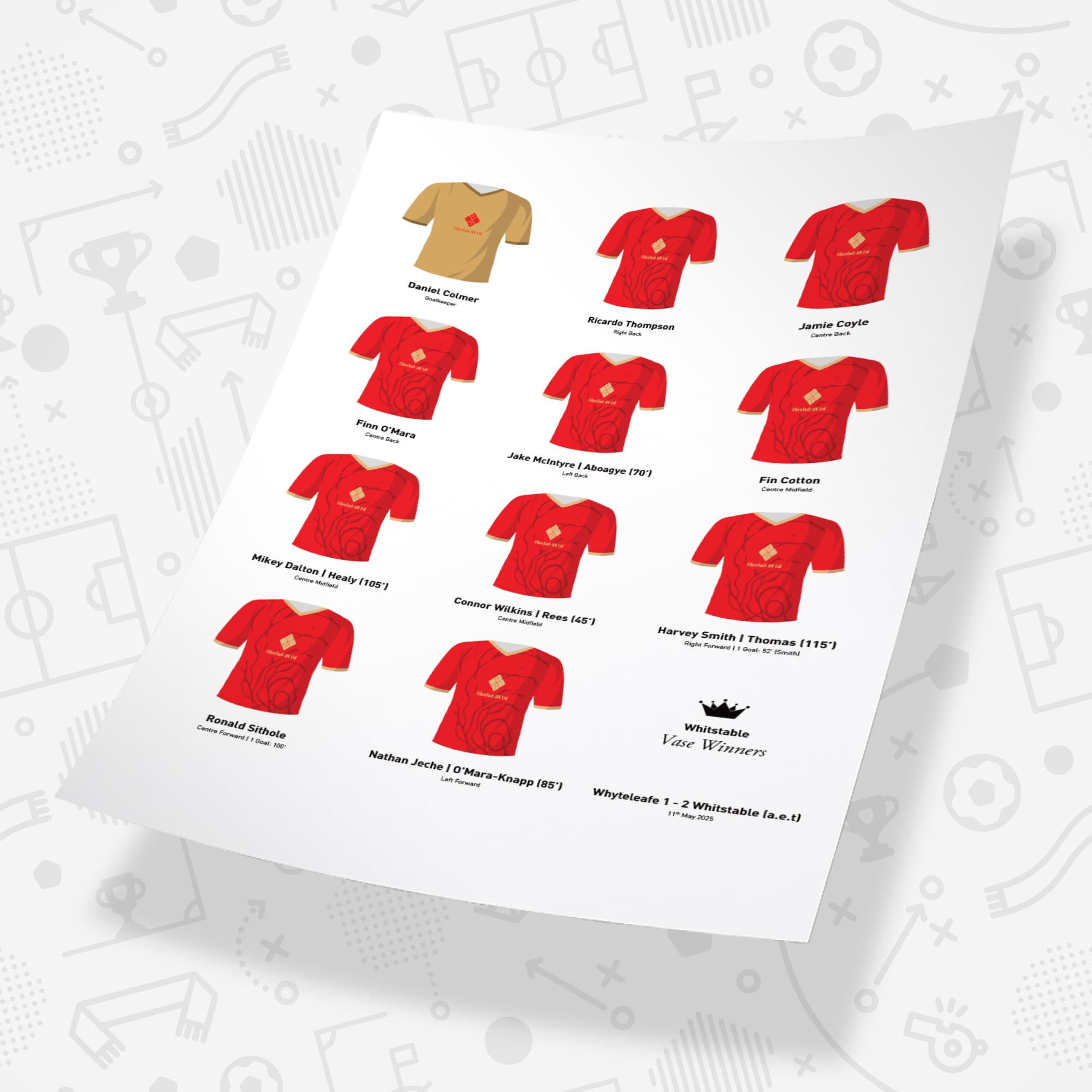 Whitstable 2025 Vase Winners Football Team Print