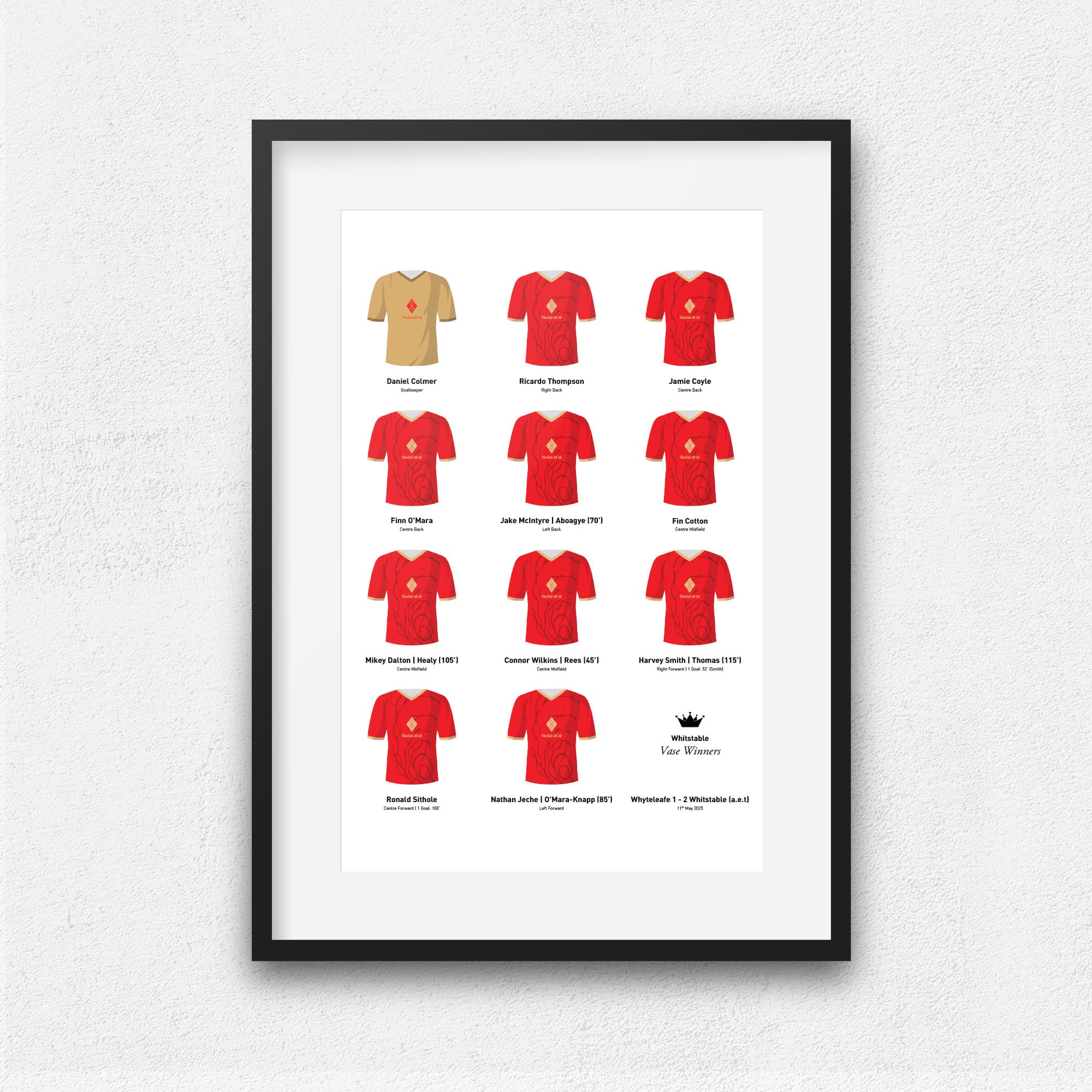 Whitstable 2025 Vase Winners Football Team Print
