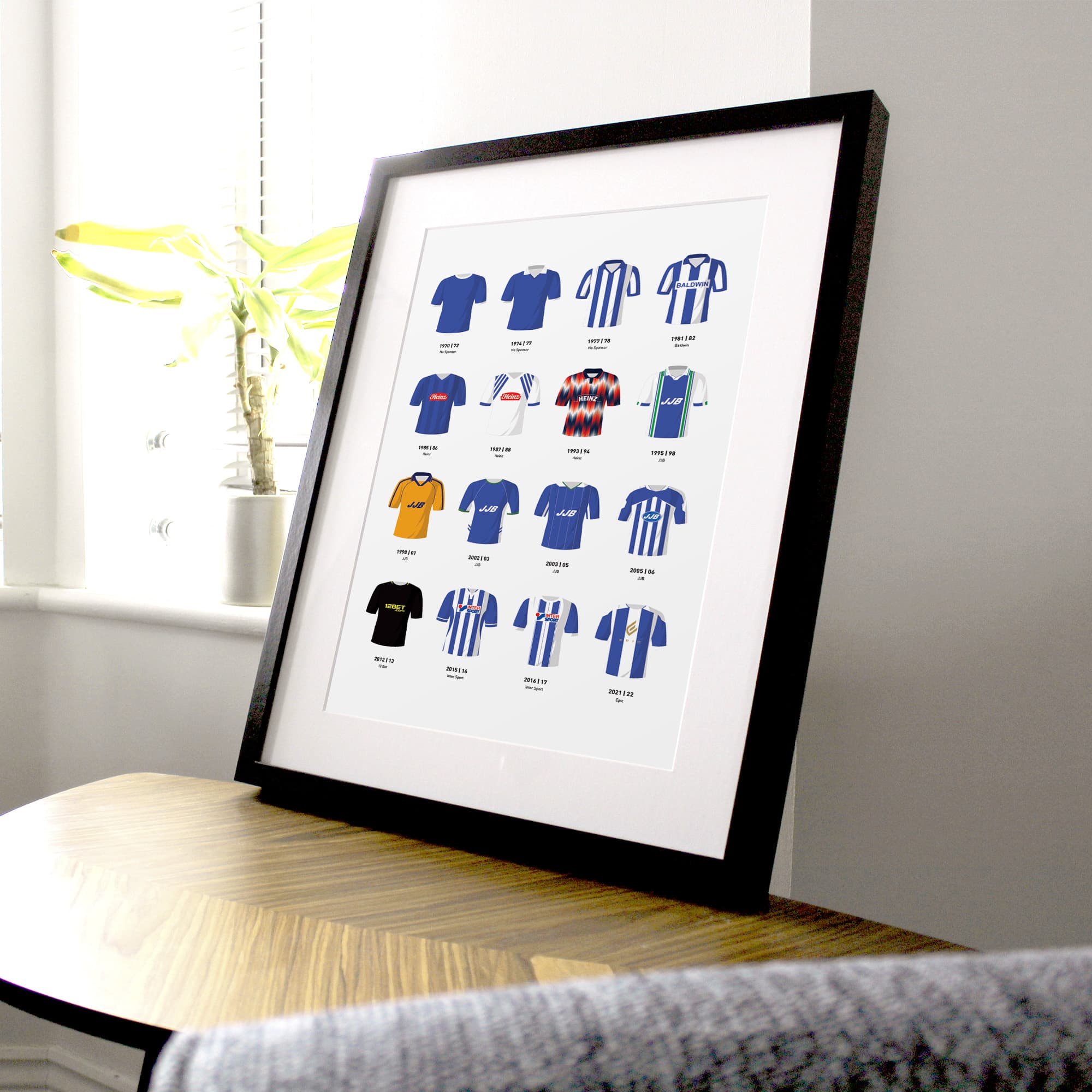 Wigan Classic Kits Football Team Print