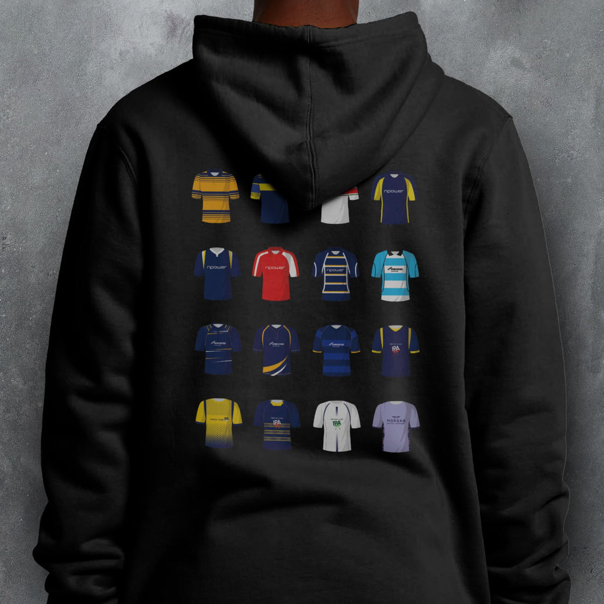 Worcester Rugby Union Classic Kits Hoodie