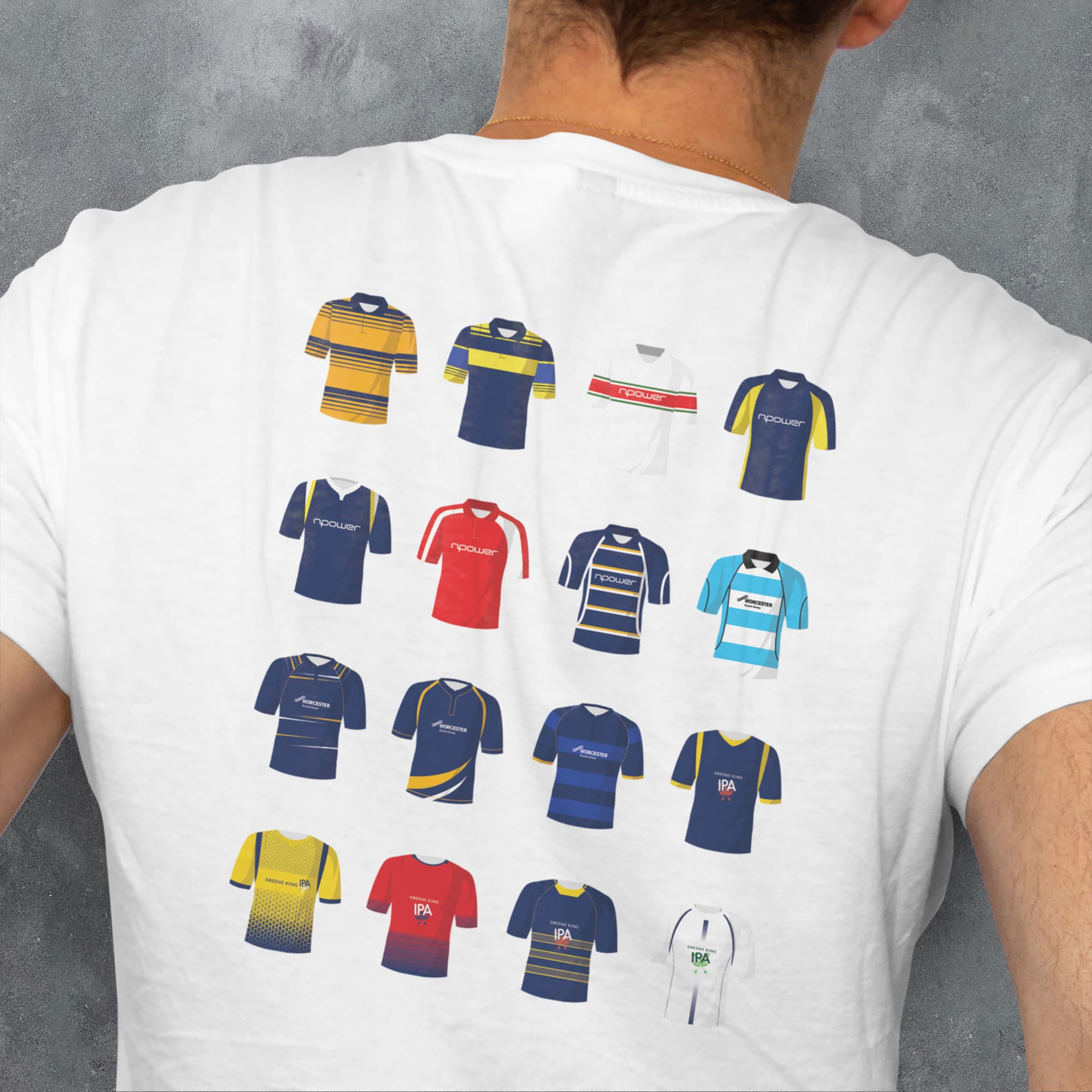Worcester Rugby Union Classic Kits T-Shirt