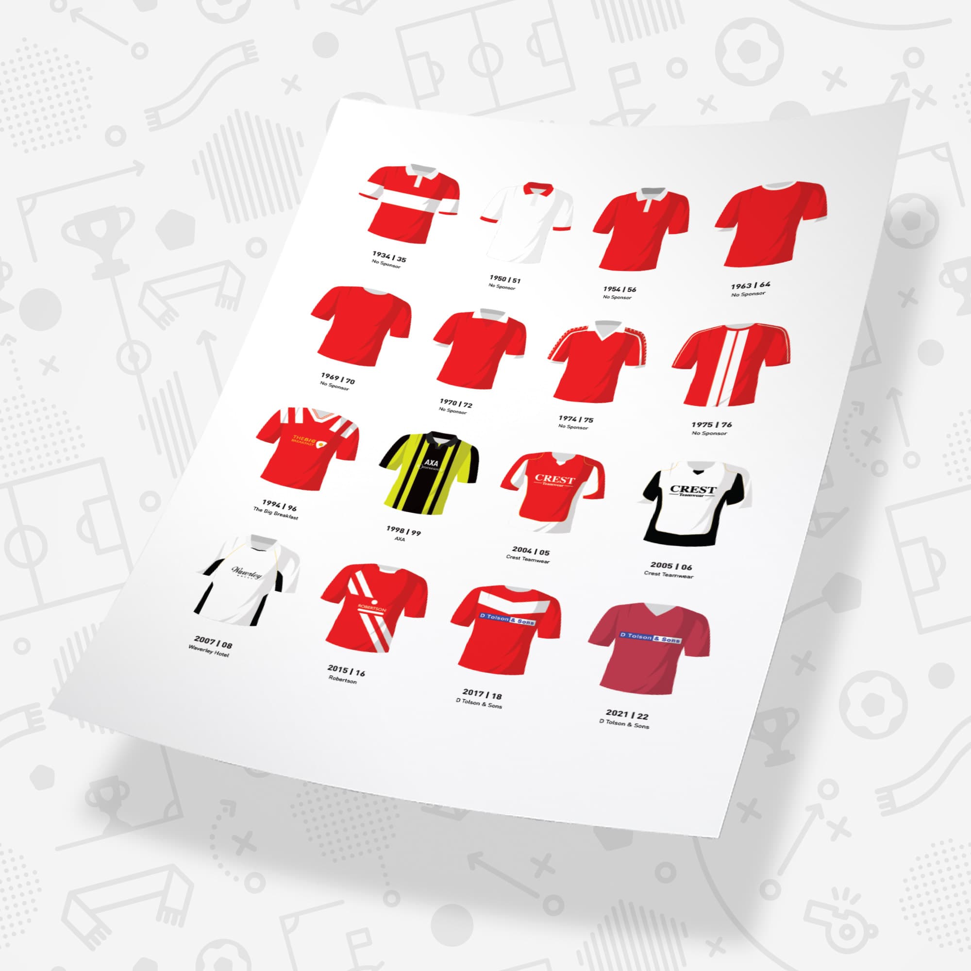 Workington Classic Kits Football Team Print Good Team On Paper