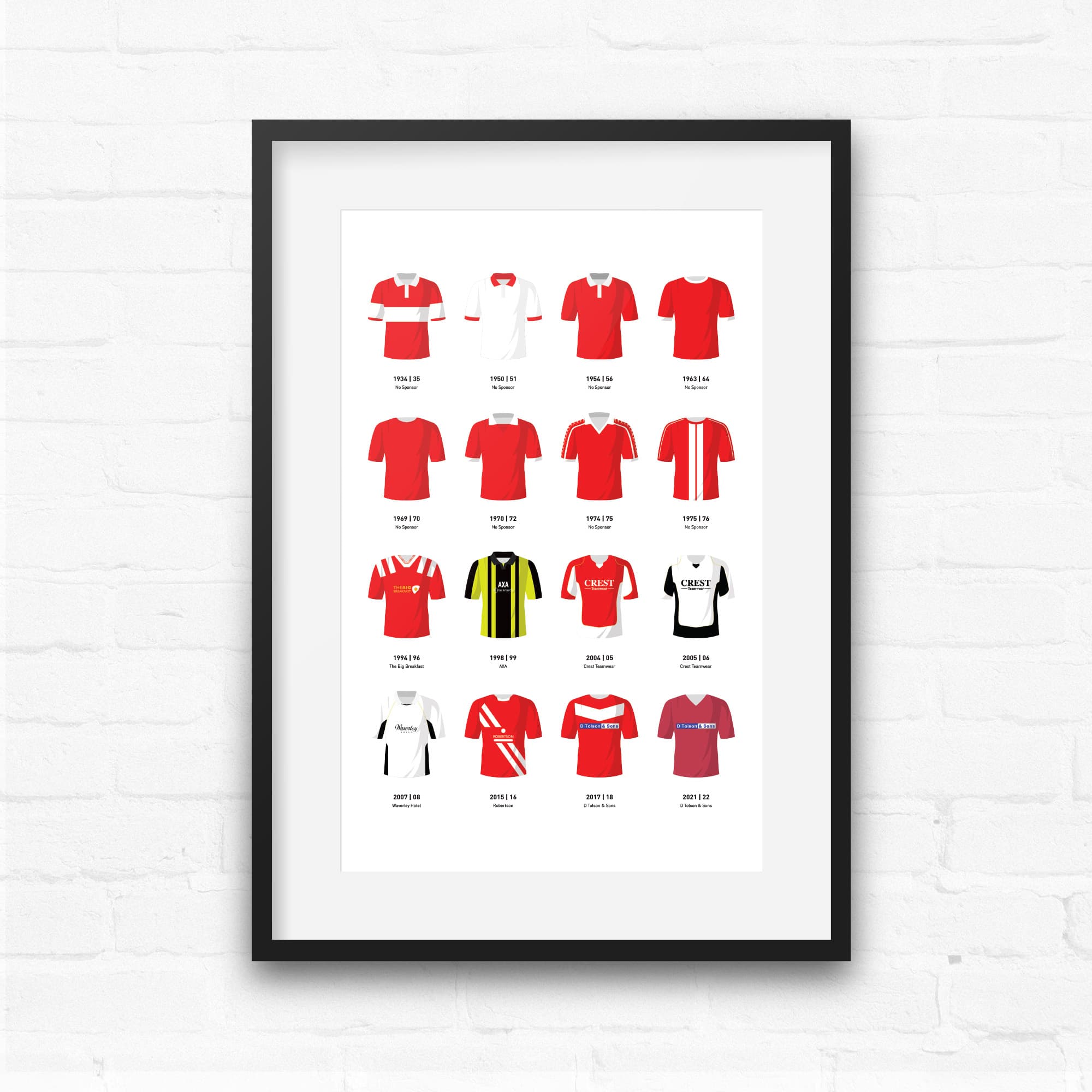 Workington Classic Kits Football Team Print Good Team On Paper