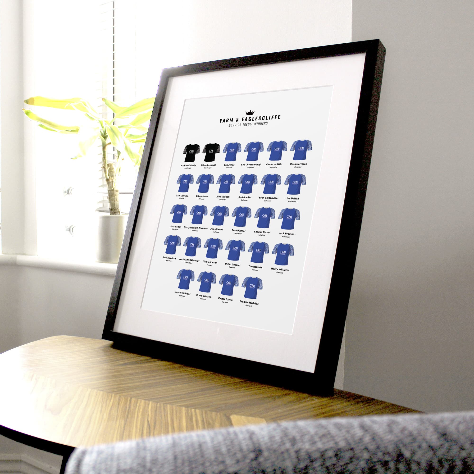 Yarm & Eaglescliffe Treble Winners Football Team Print
