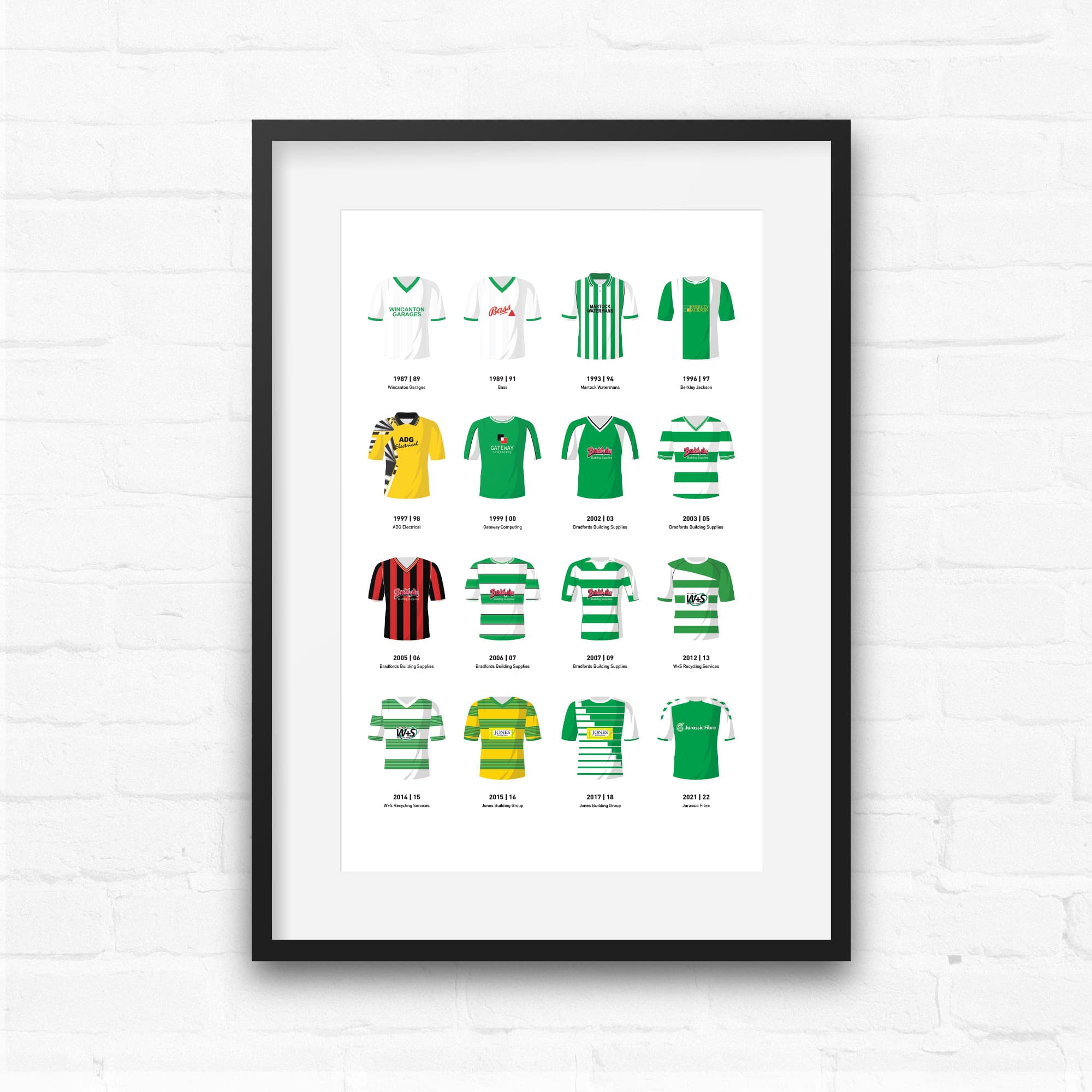 Yeovil Classic Kits Football Team Print Good Team On Paper