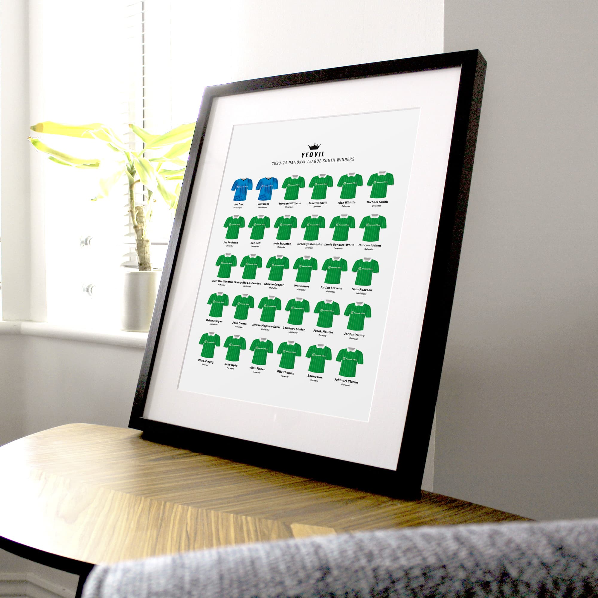 Yeovil 2024 National League South Winners Football Team Print