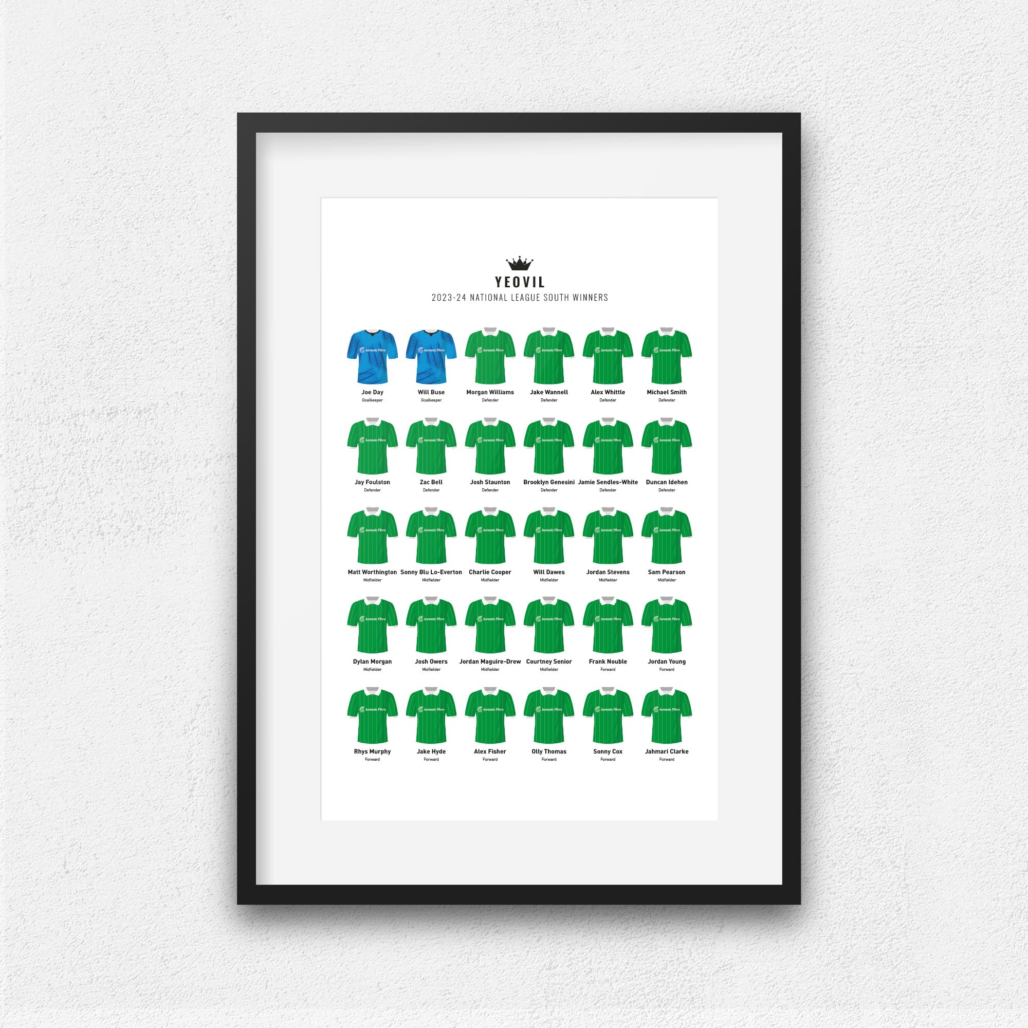 Yeovil 2024 National League South Winners Football Team Print