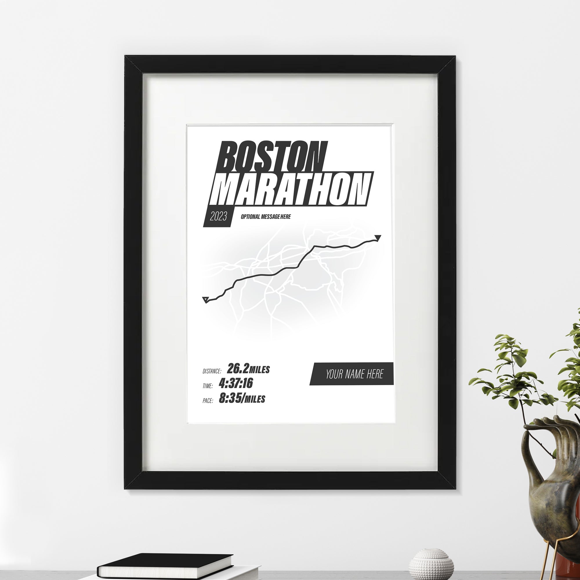 PERSONALISED 'Amazing Pace' Boston Marathon Finishers Print