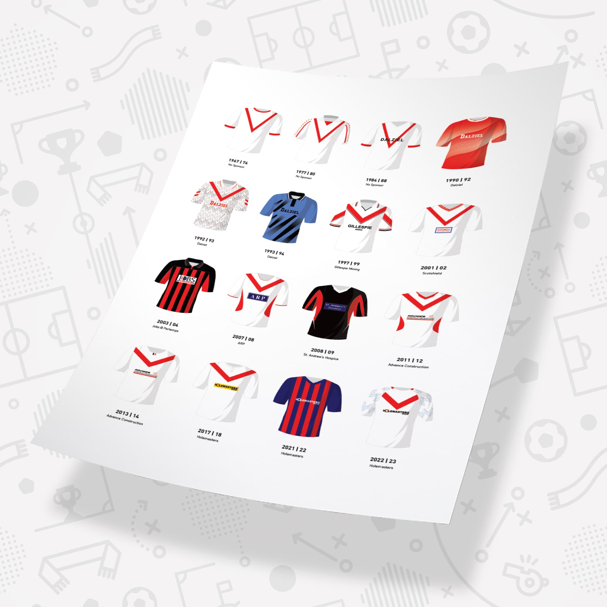 Airdrie Classic Kits Football Team Print Good Team On Paper
