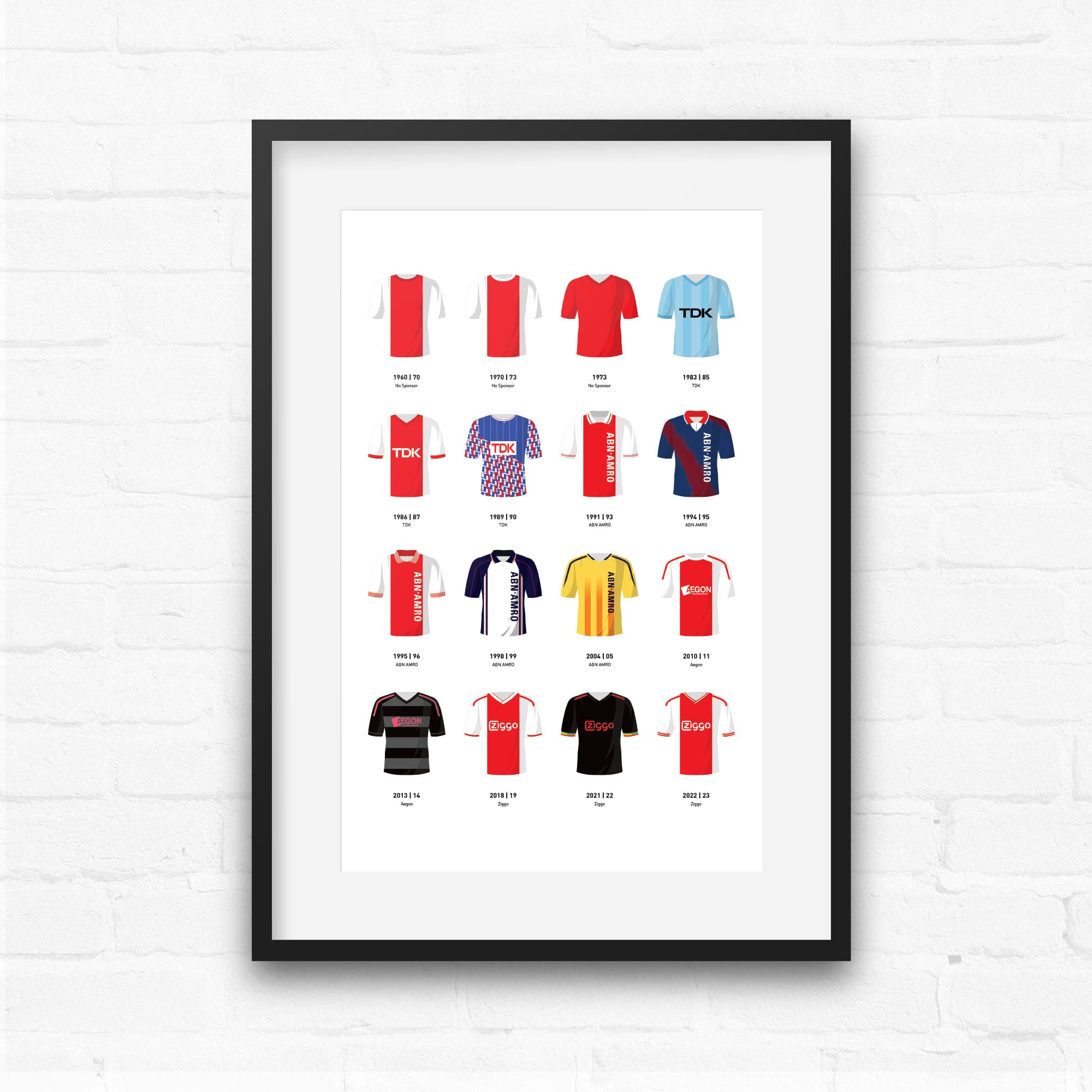 Ajax Classic Kits Football Team Print Good Team On Paper