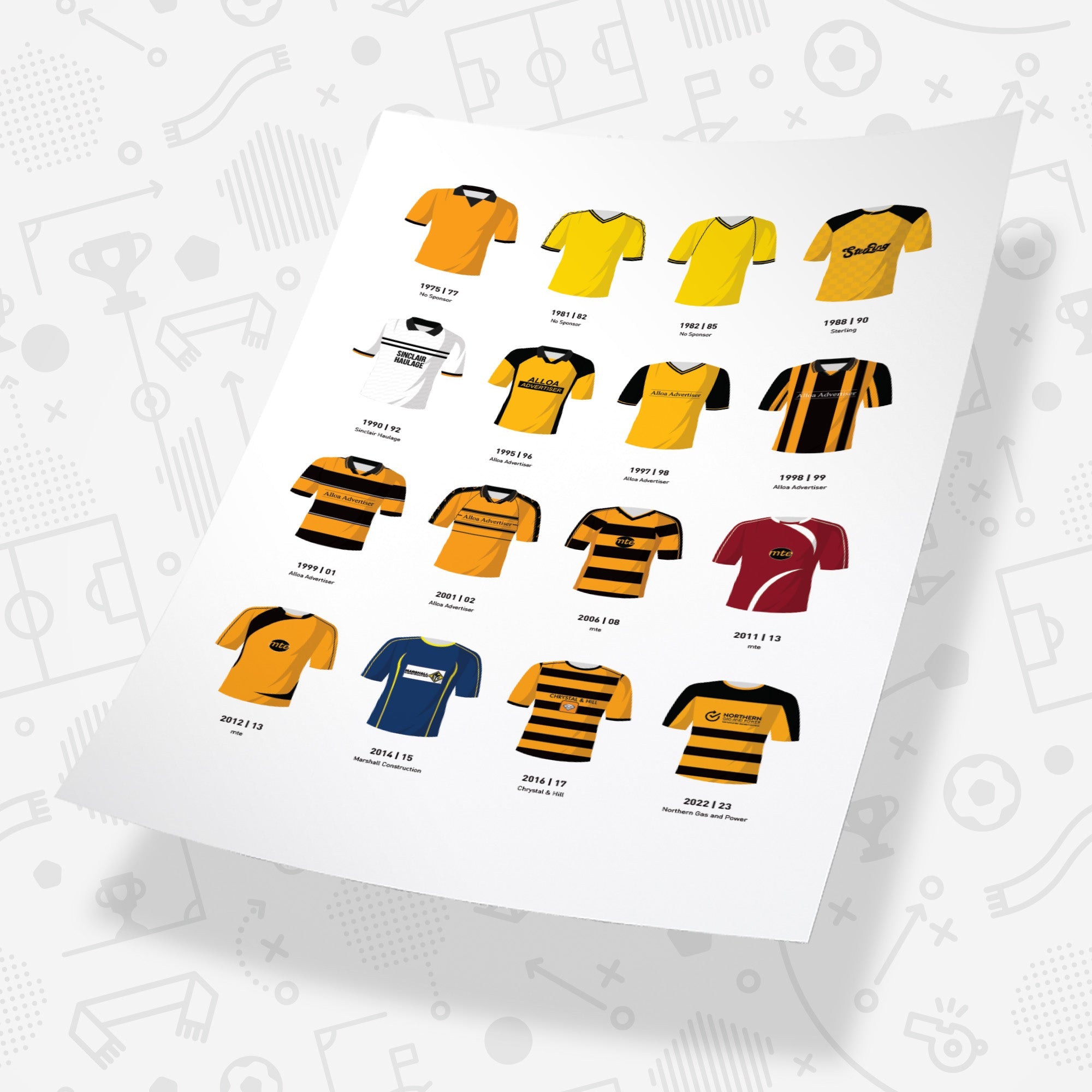 Alloa Classic Kits Football Team Print Good Team On Paper