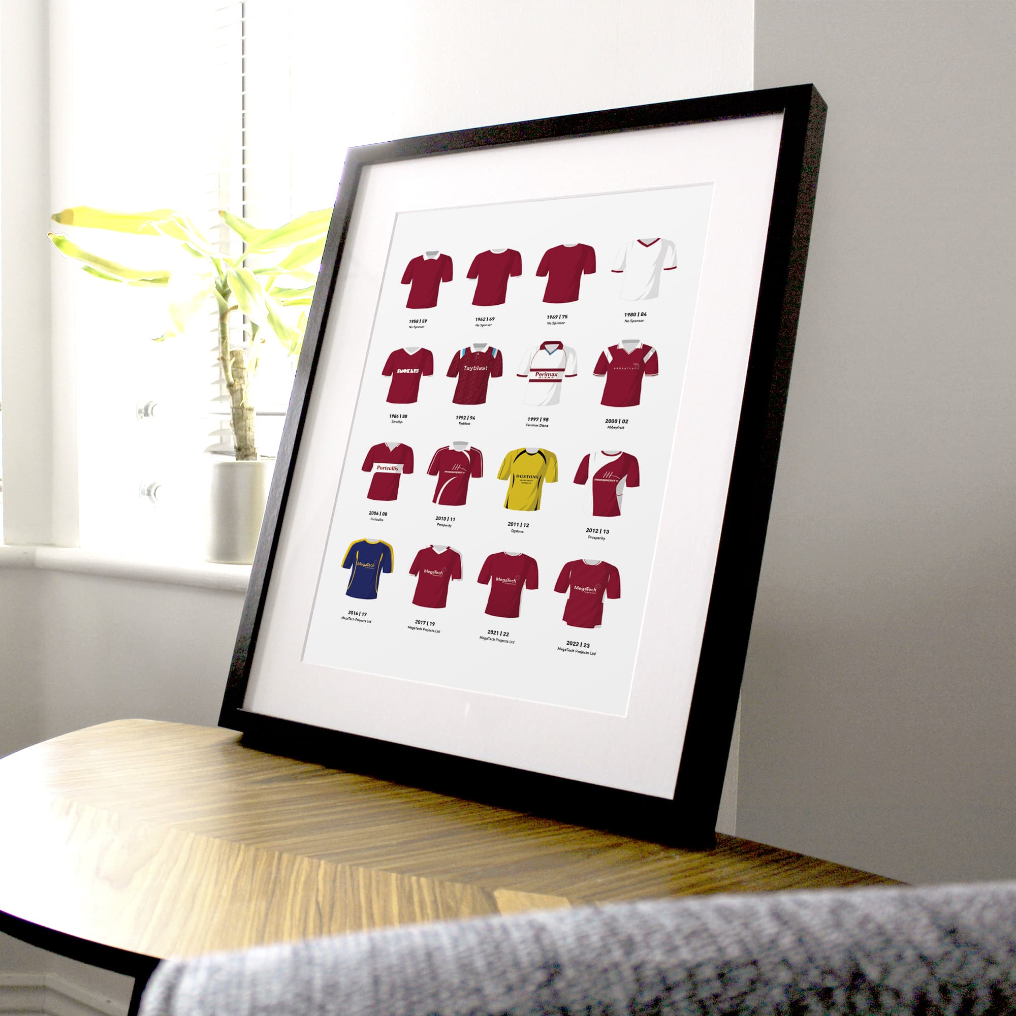 Arbroath Classic Kits Football Team Print Good Team On Paper