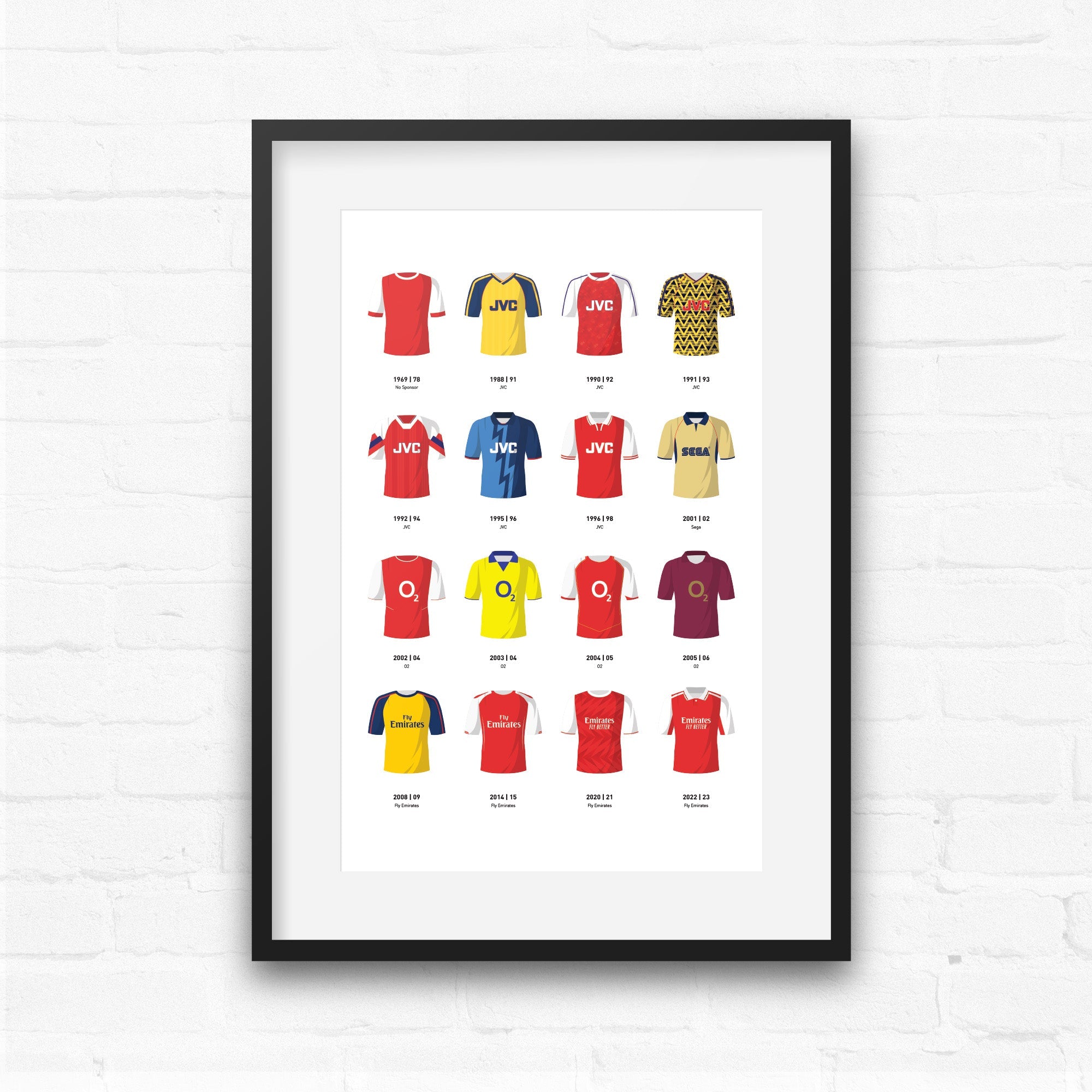 Arsenal Classic Kits Football Team Print Good Team On Paper