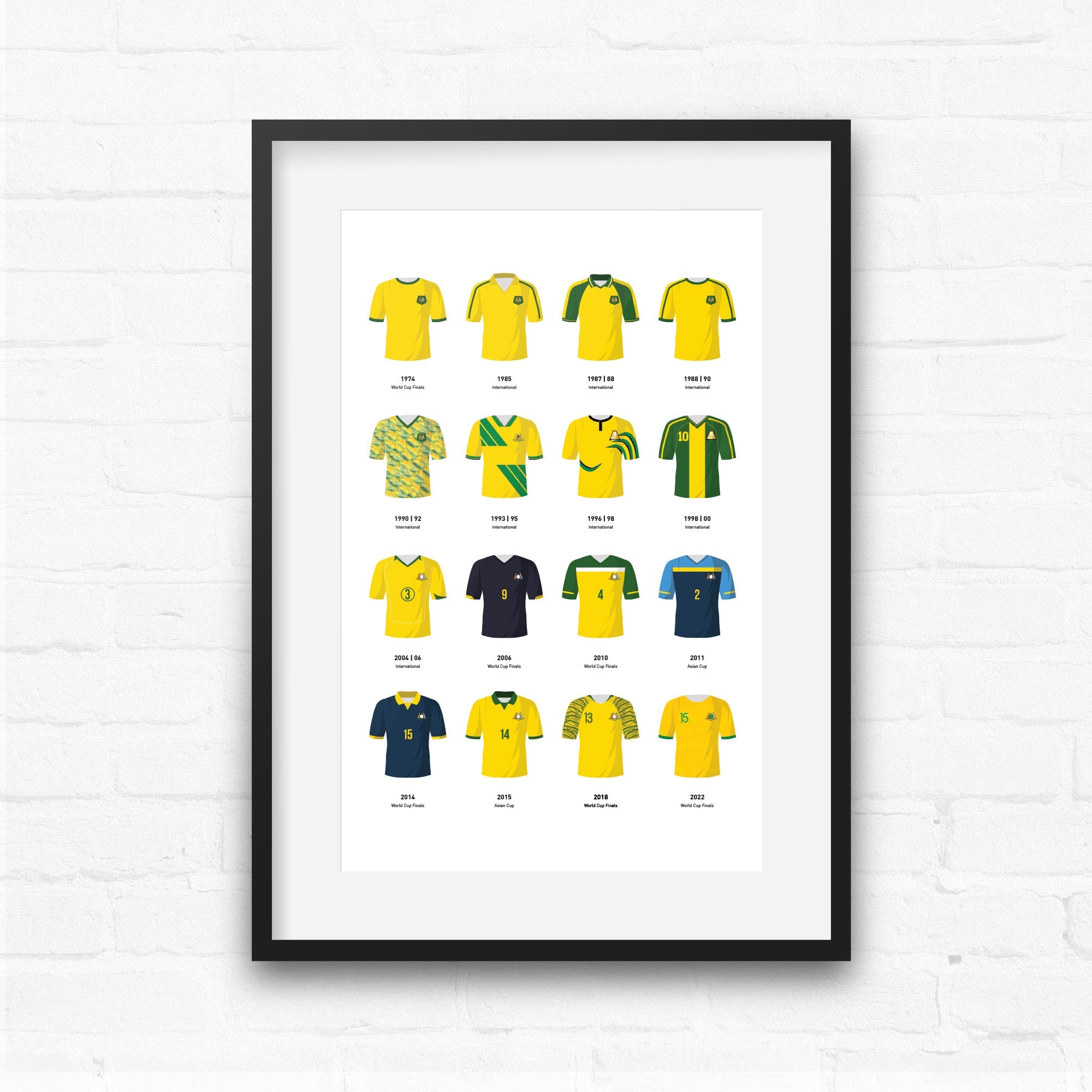 Australia Classic Kits Football Team Print Good Team On Paper