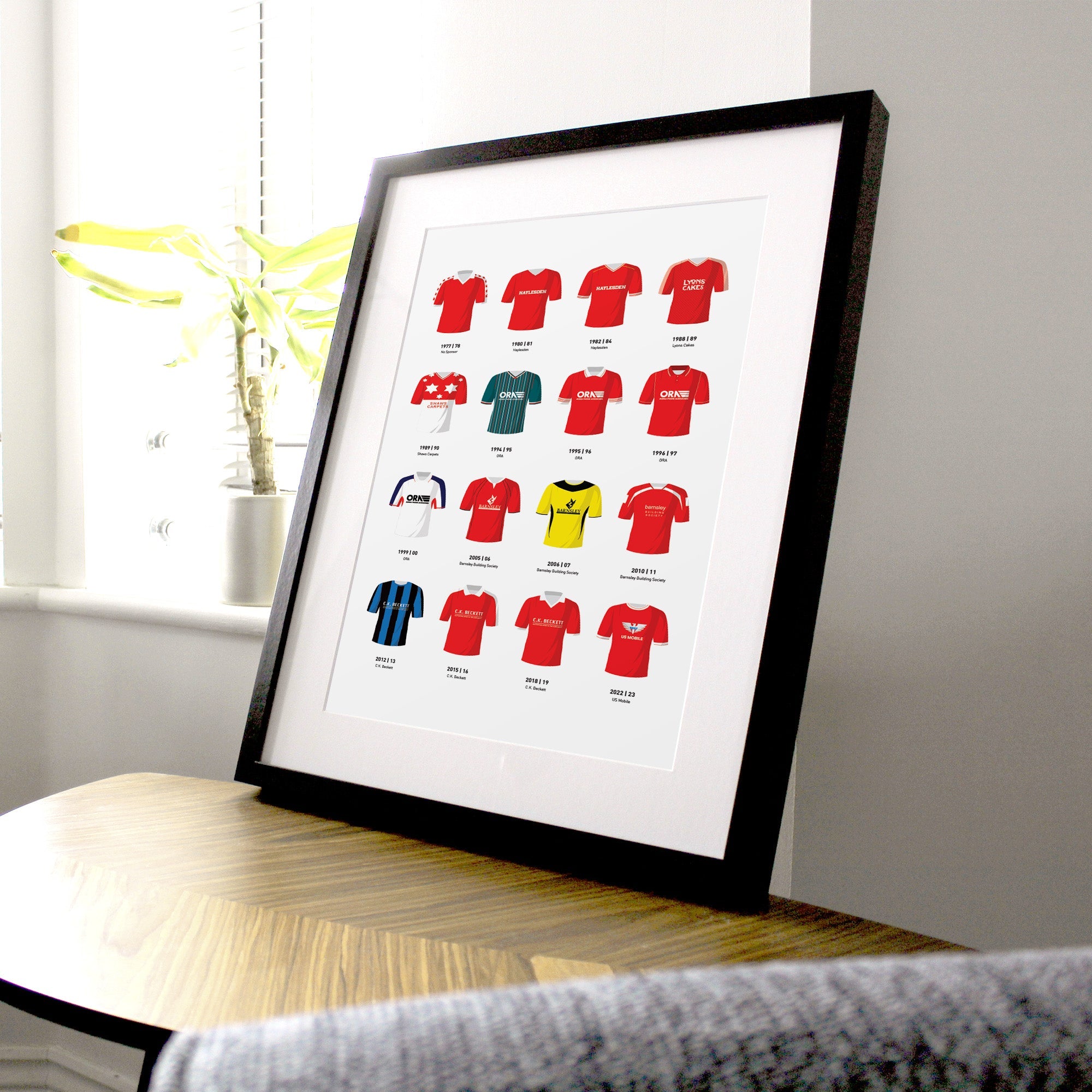 Barnsley Classic Kits Football Team Print Good Team On Paper