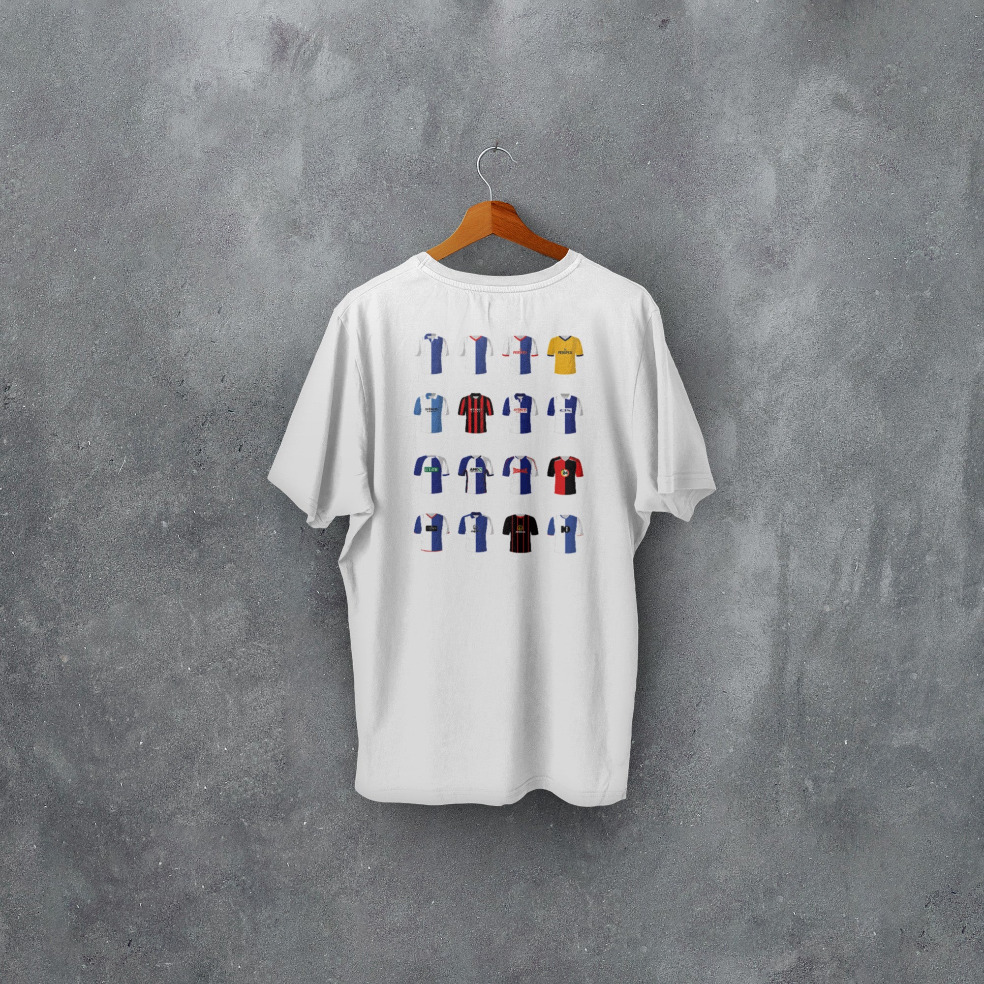 Blackburn Classic Kits Football T-Shirt Good Team On Paper