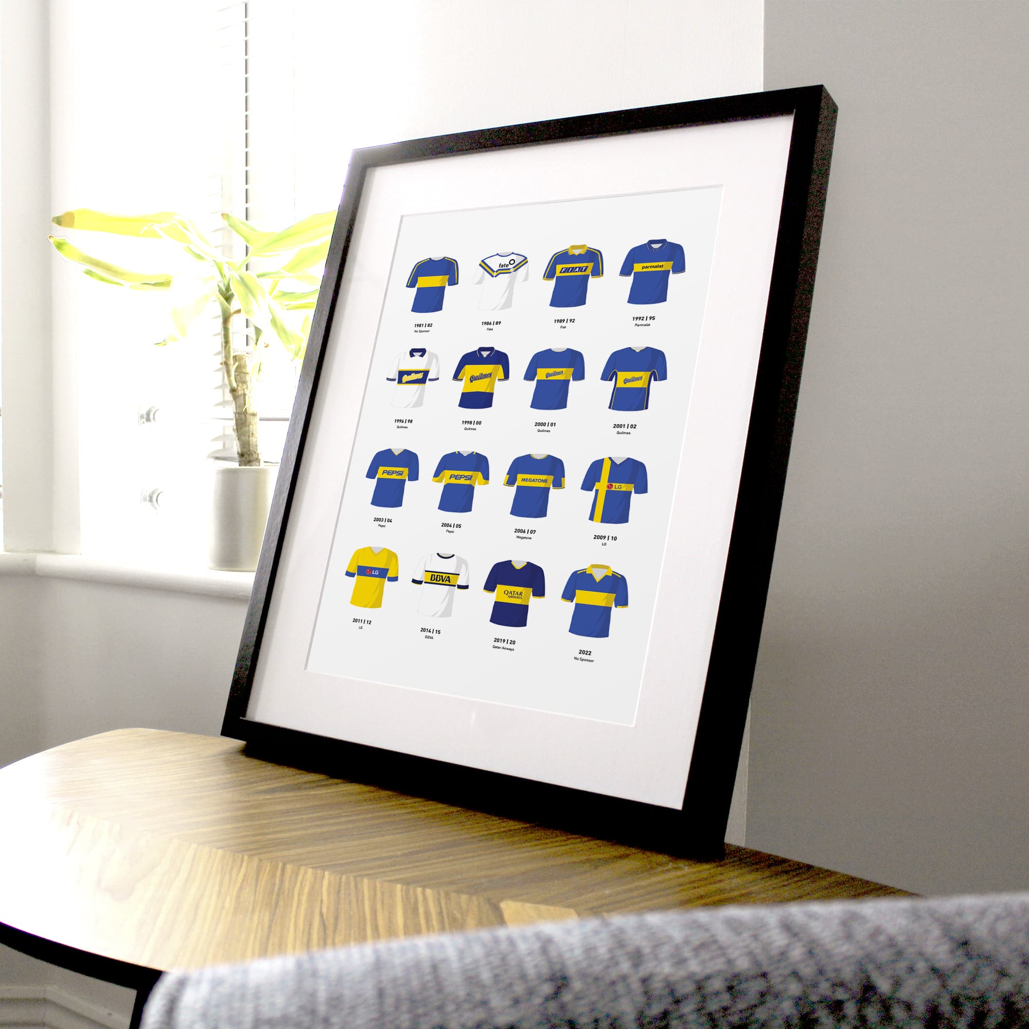 Boca Classic Kits Football Team Print Good Team On Paper