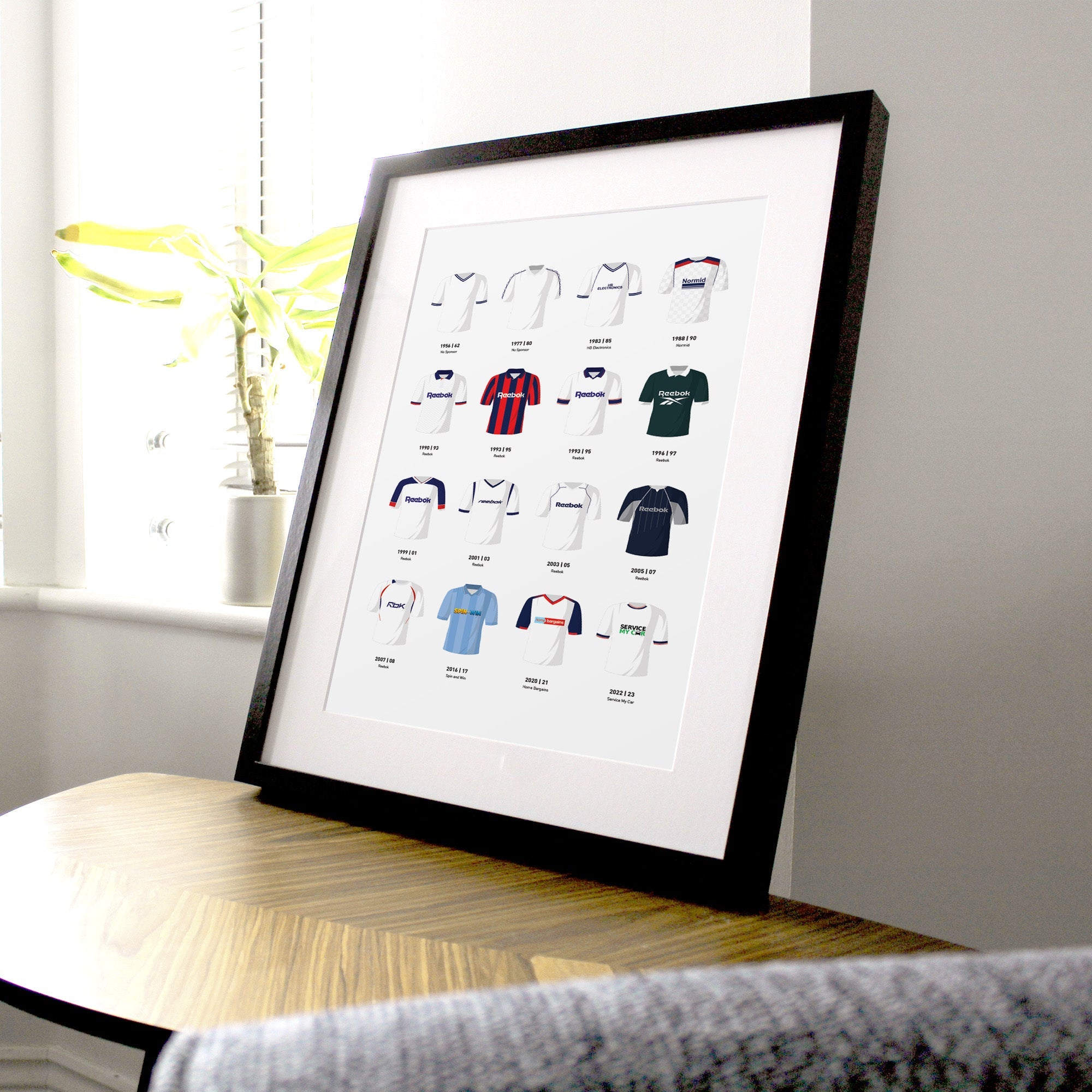 Bolton Classic Kits Football Team Print Good Team On Paper