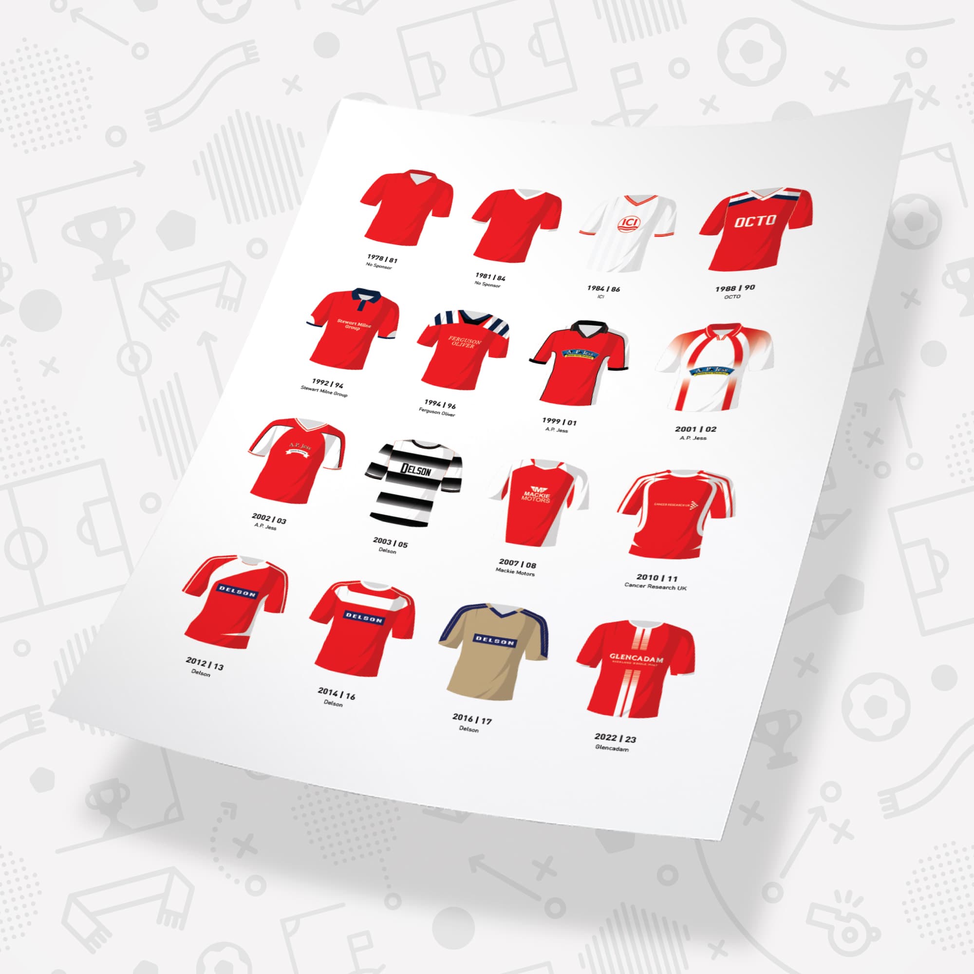 Brechin Classic Kits Football Team Print Good Team On Paper