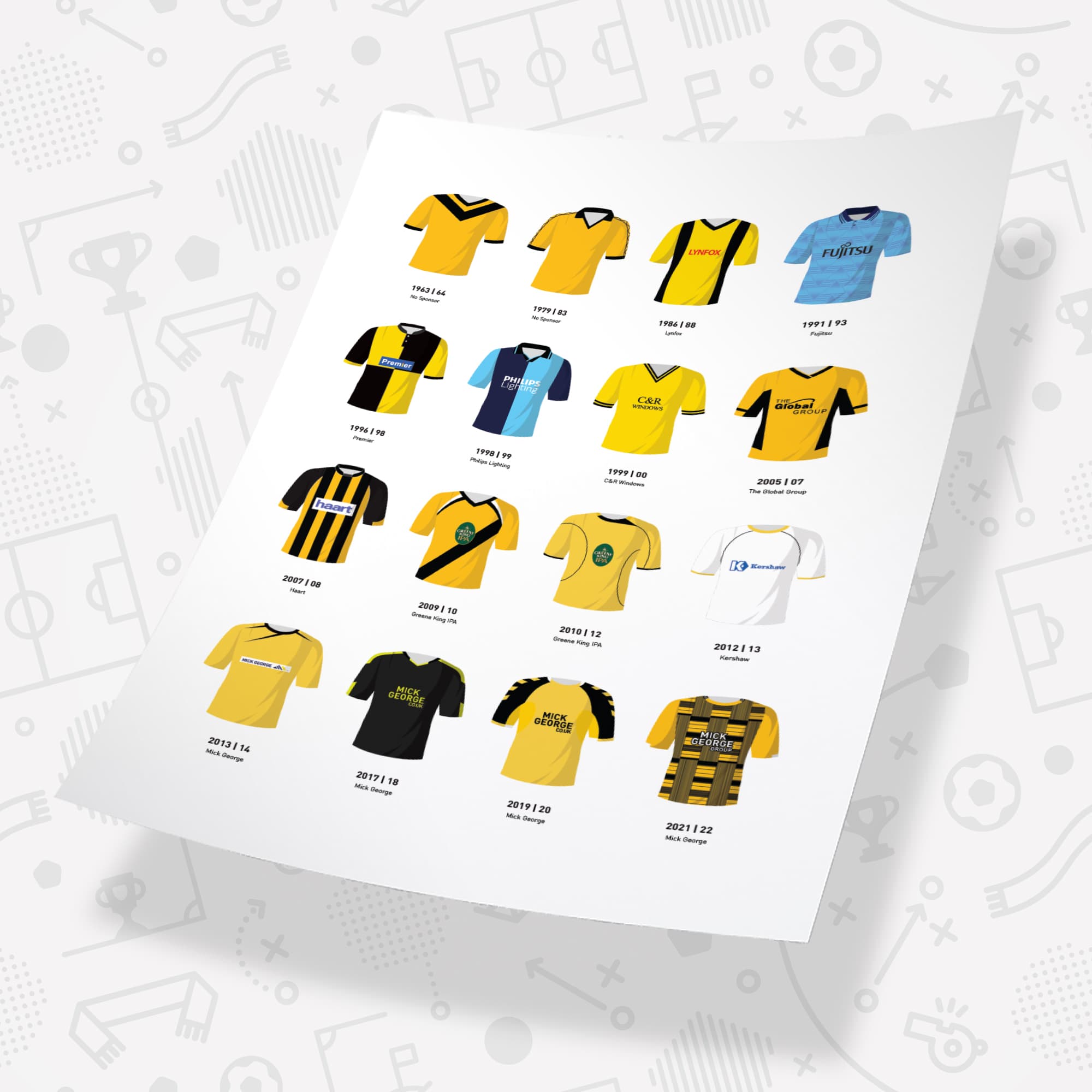 Cambridge Classic Kits Football Team Print Good Team On Paper