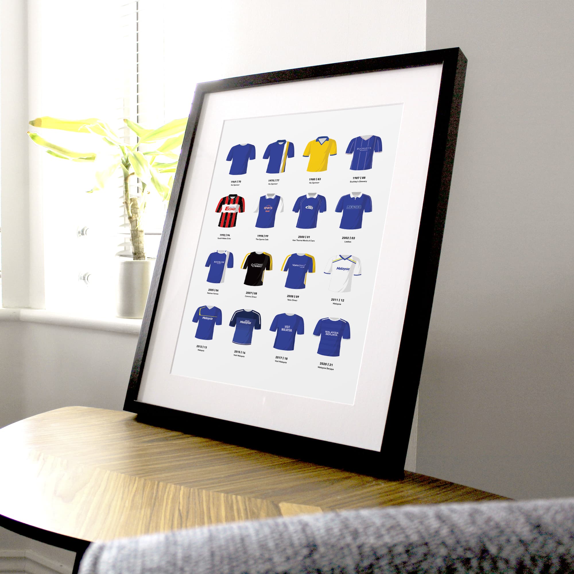 Cardiff Classic Kits Football Team Print Good Team On Paper