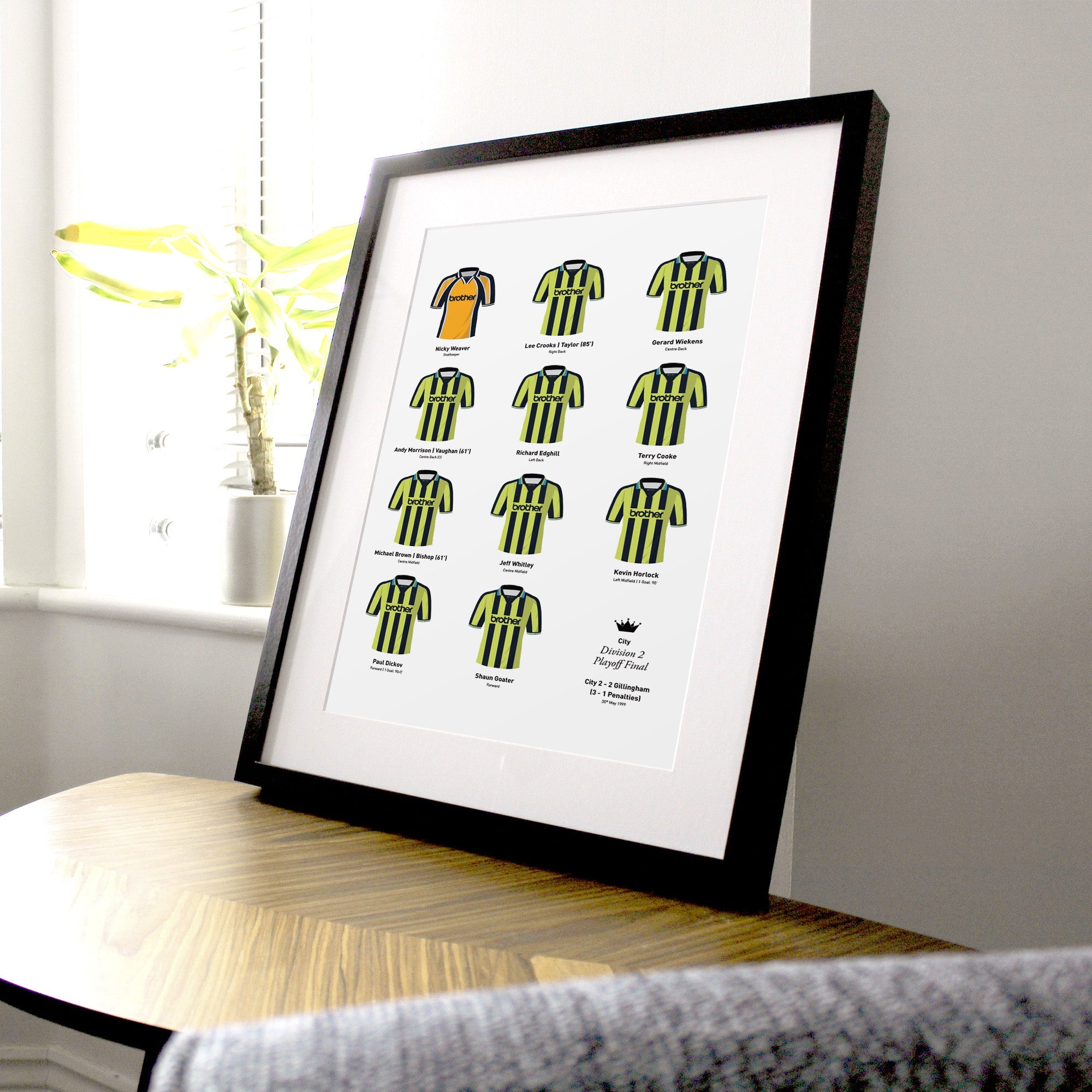 City 1999 Division 2 Playoff Winners Football Team Print Good Team On Paper