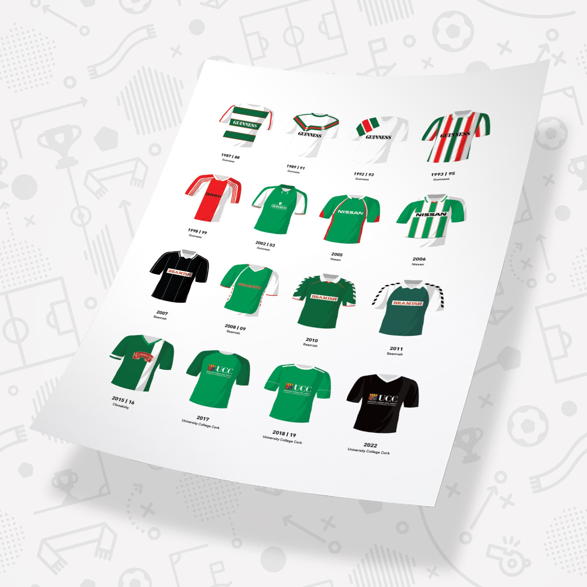 Cork Classic Kits Football Team Print Good Team On Paper