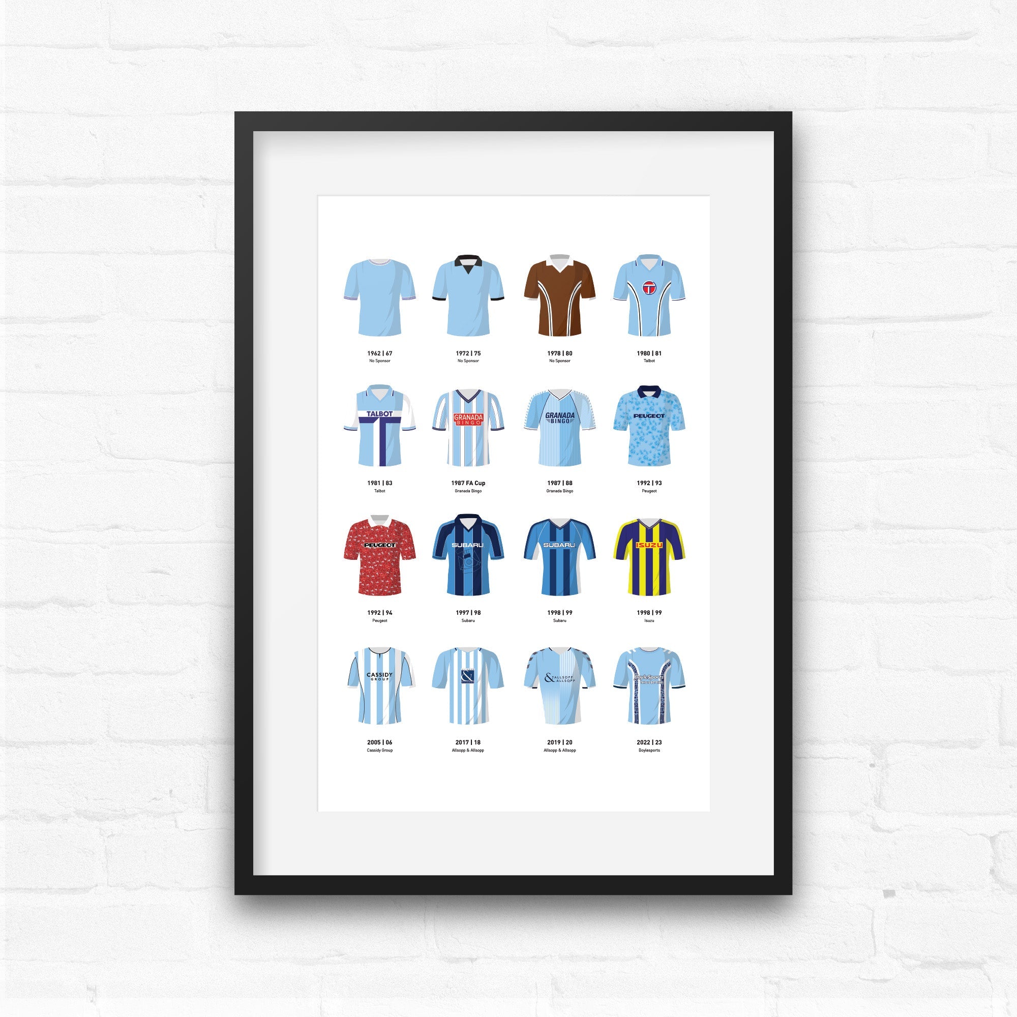 Coventry Classic Kits Football Team Print Good Team On Paper