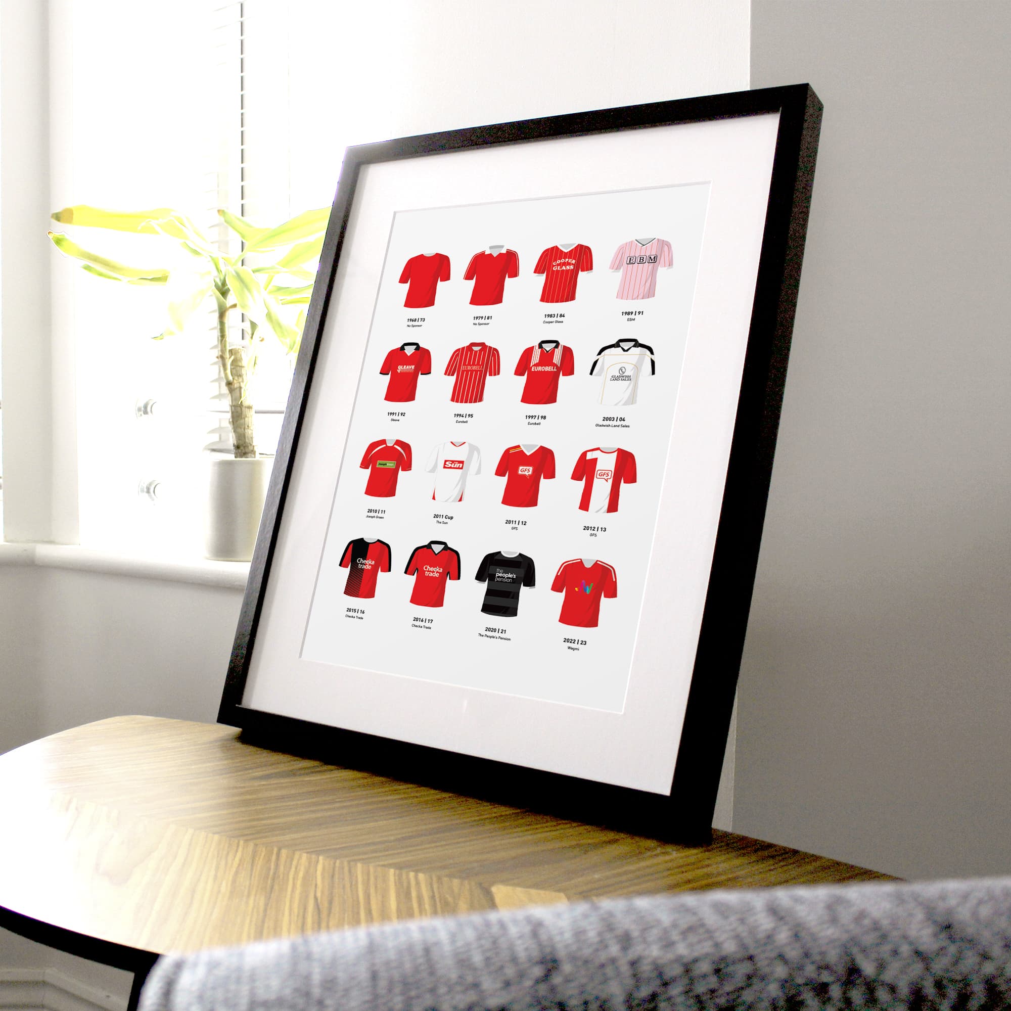 Crawley Classic Kits Football Team Print Good Team On Paper