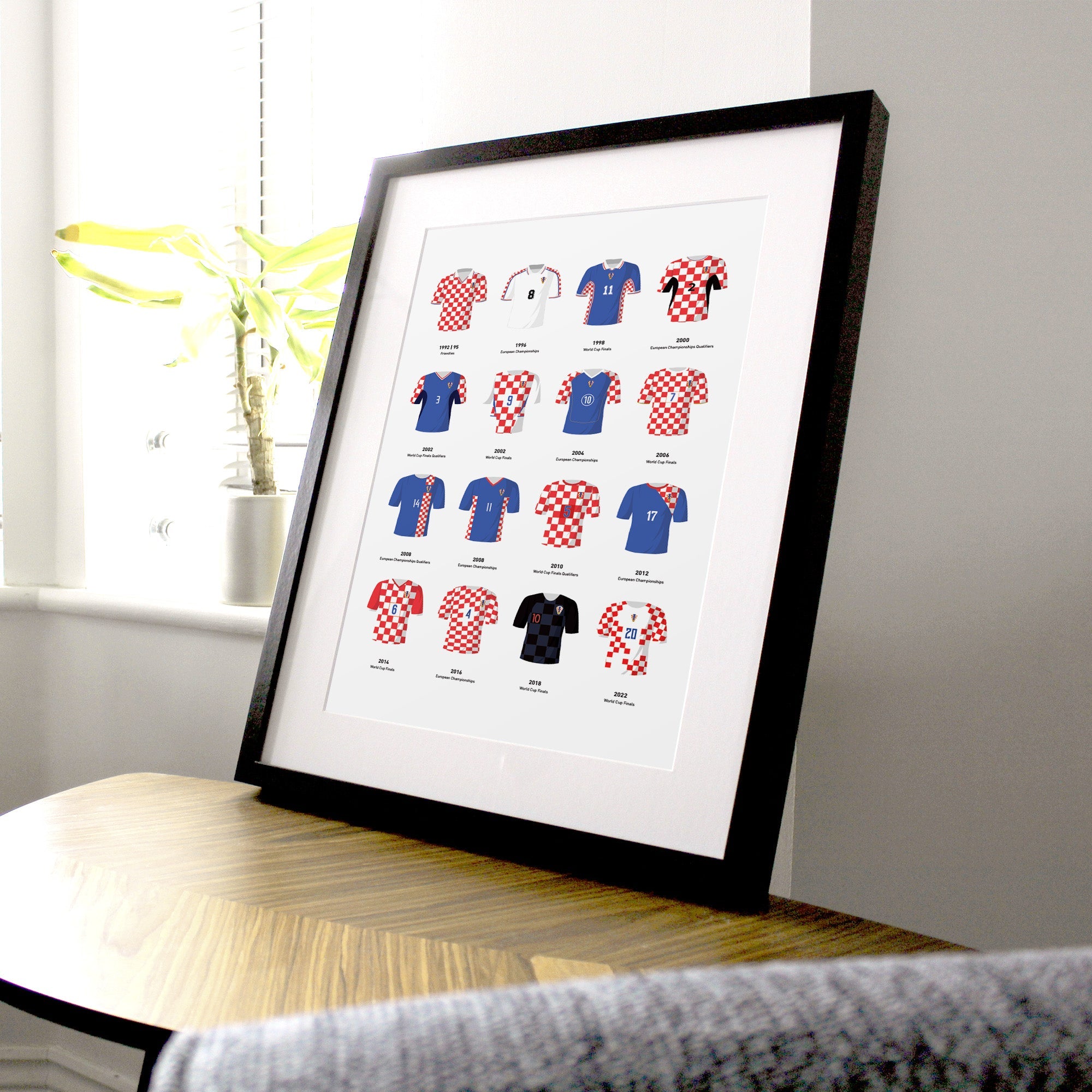 Croatia Classic Kits Football Team Print Good Team On Paper