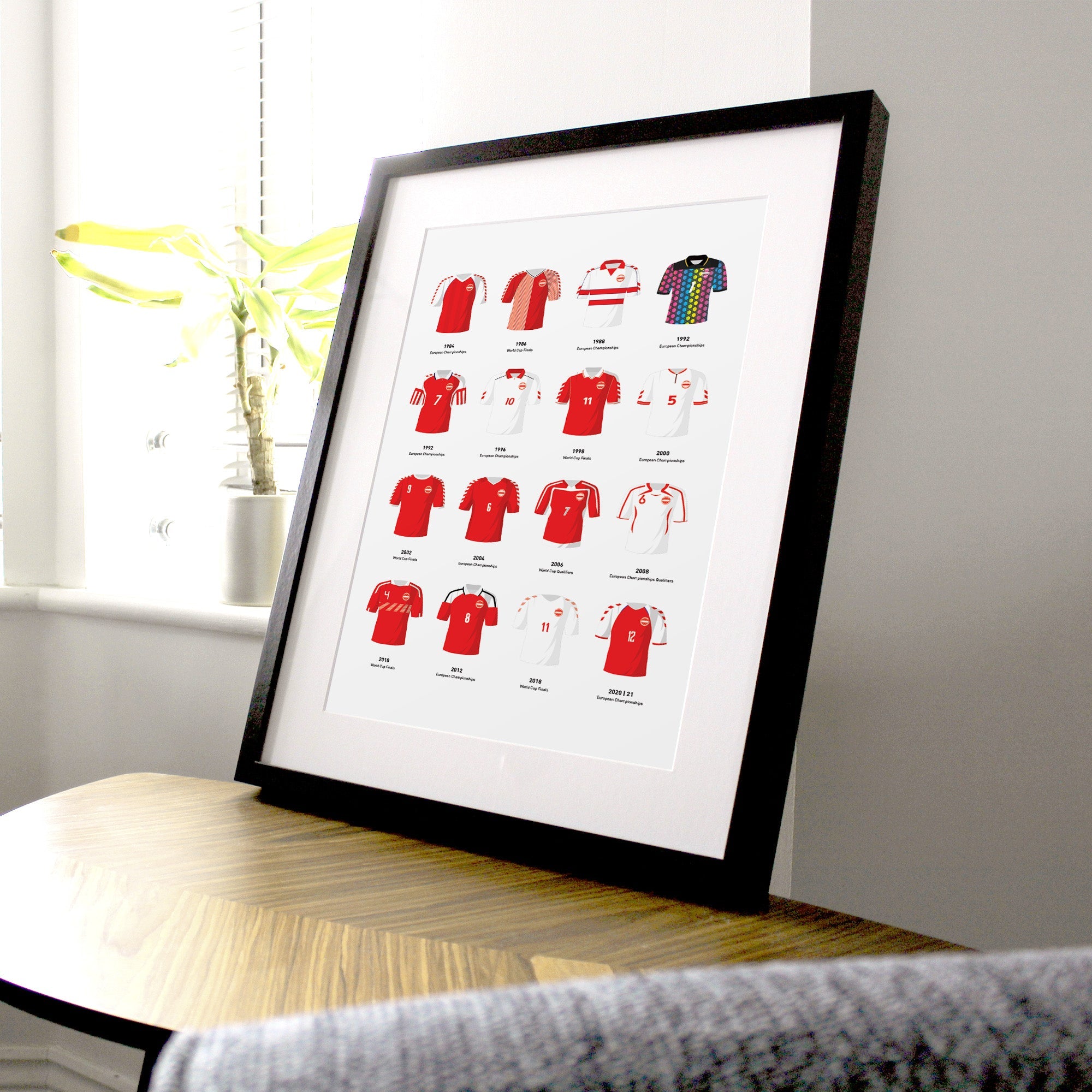 Denmark Classic Kits Football Team Print Good Team On Paper