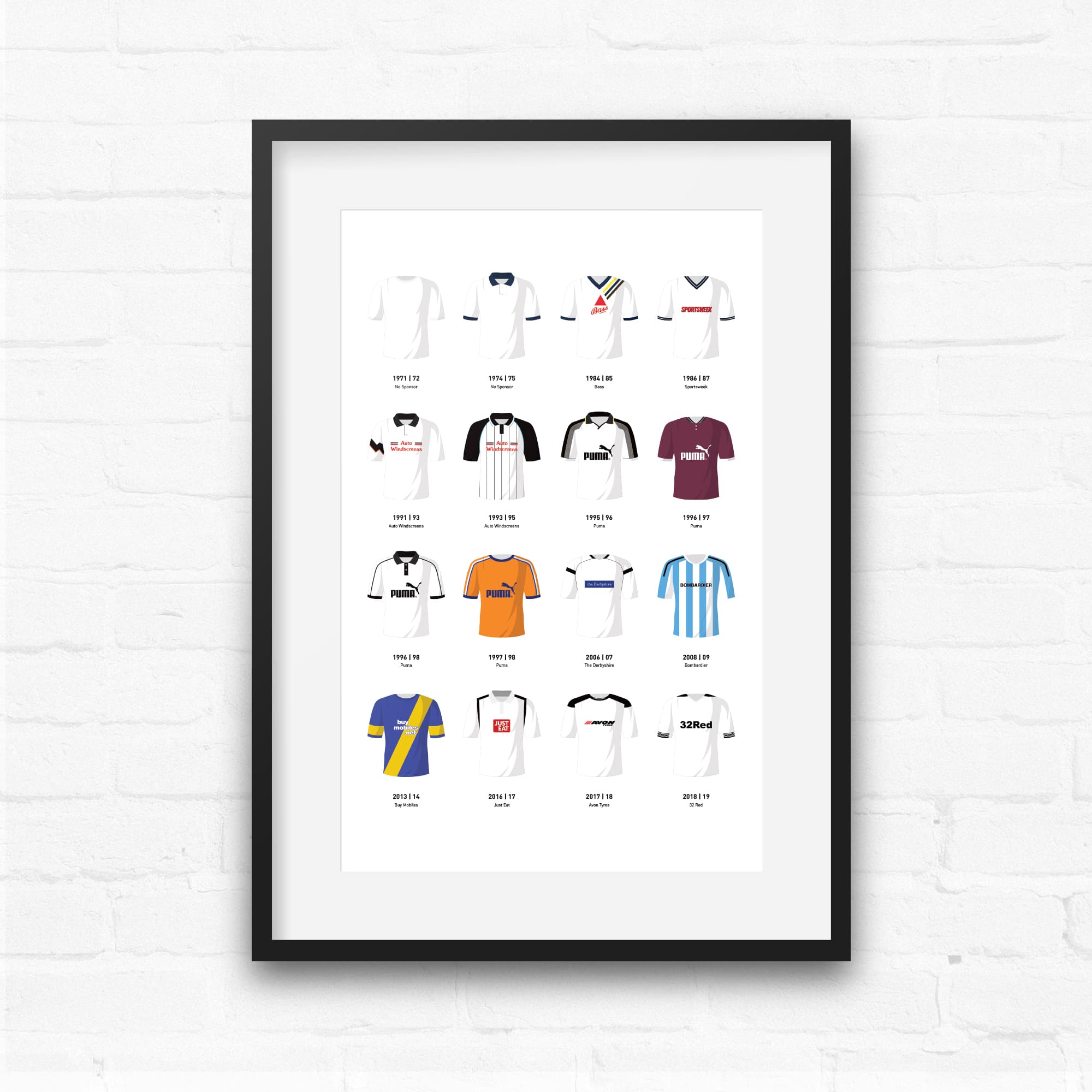 Derby Classic Kits Football Team Print Good Team On Paper