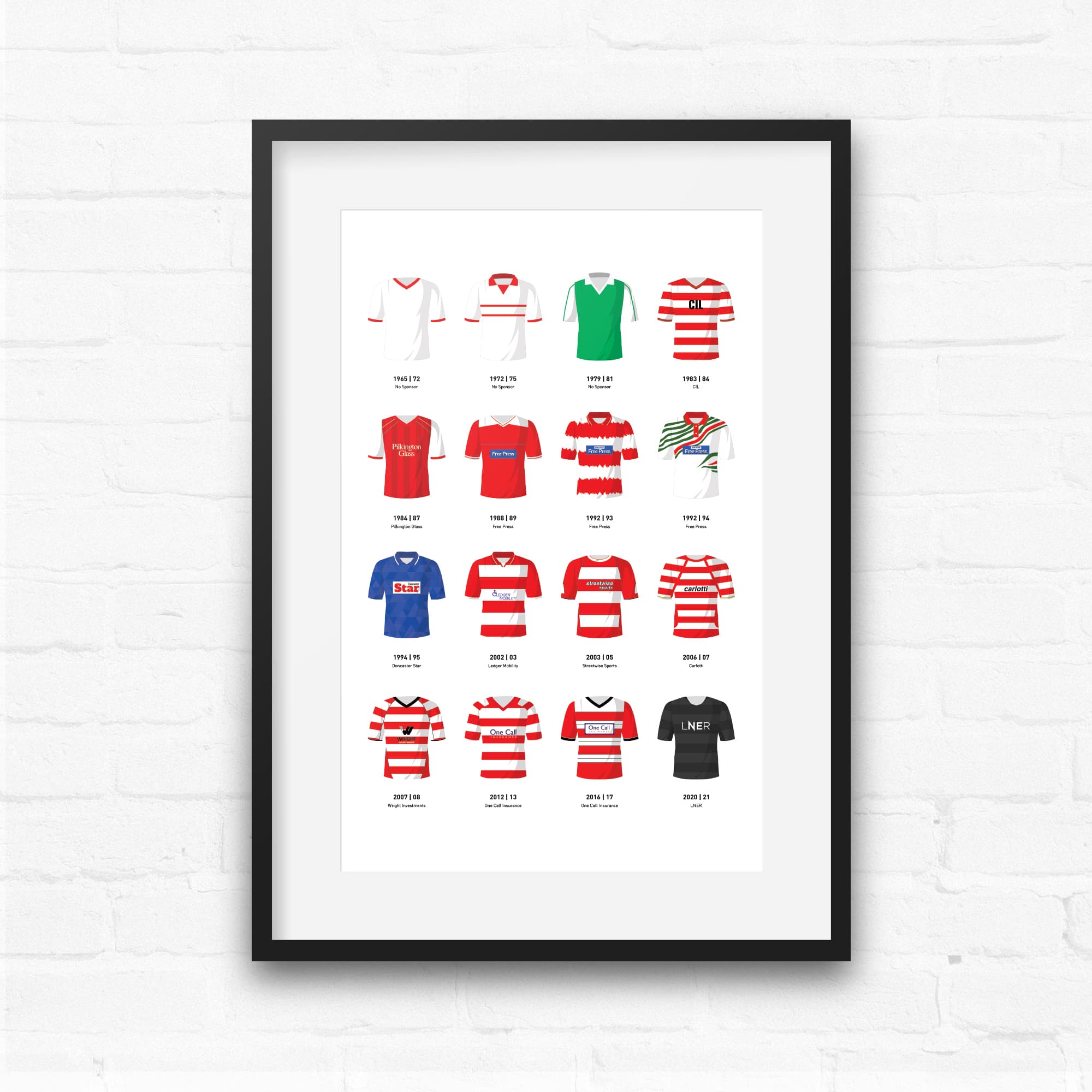Doncaster Classic Kits Football Team Print Good Team On Paper