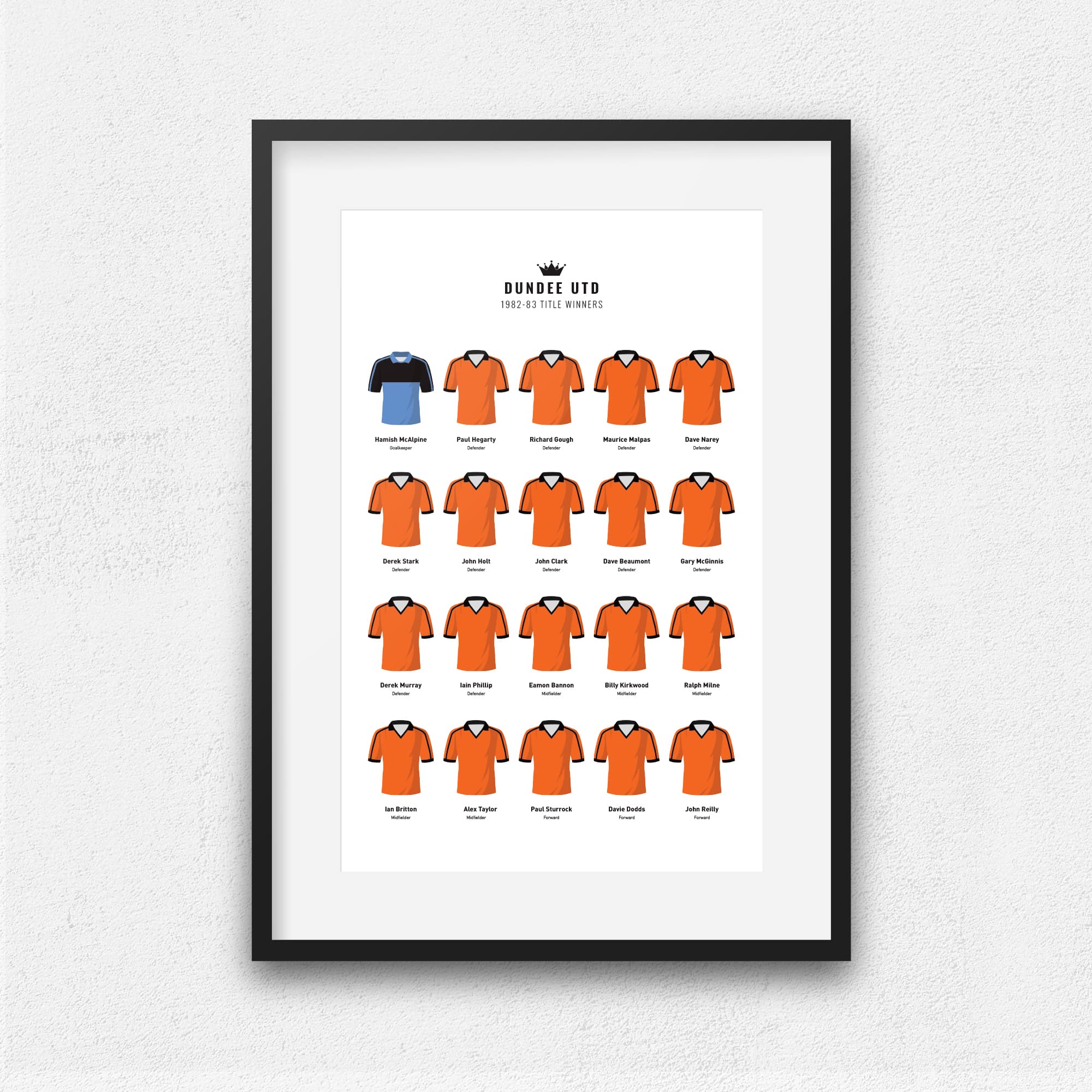 Dundee Utd 1983 Title Winners Football Team Print Good Team On Paper