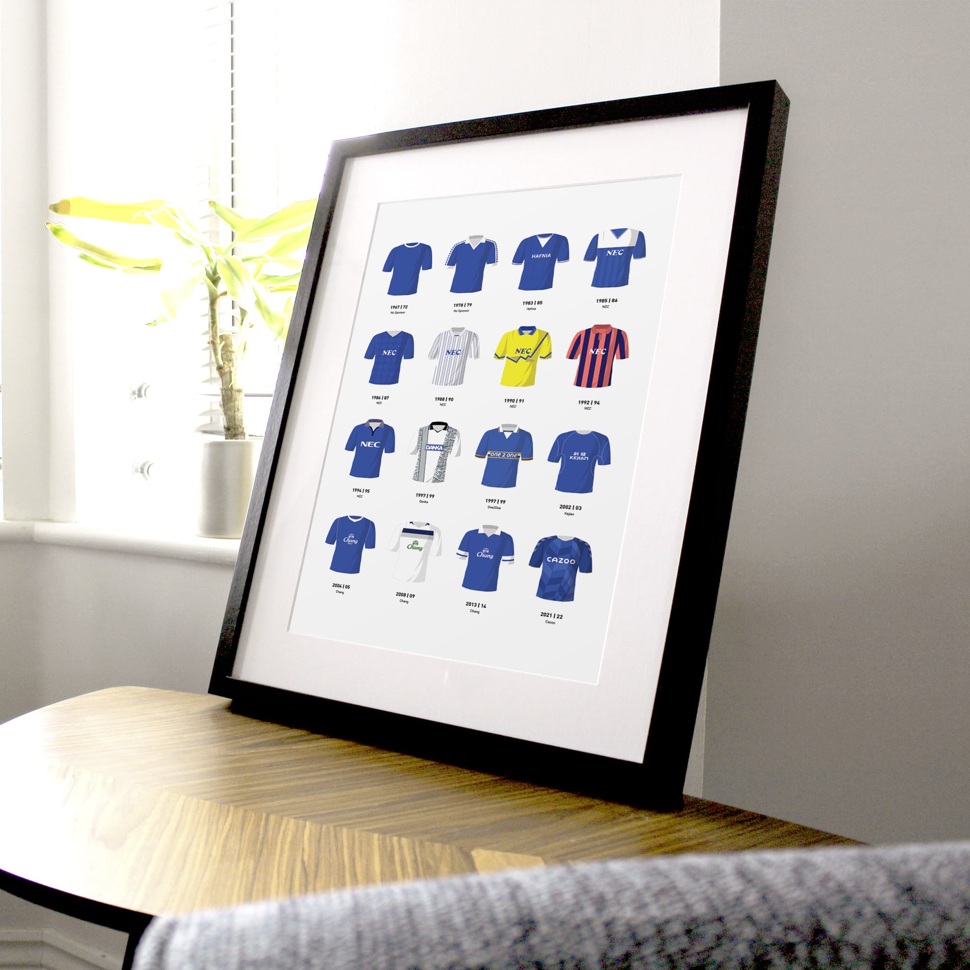 Everton Classic Kits Football Team Print Good Team On Paper