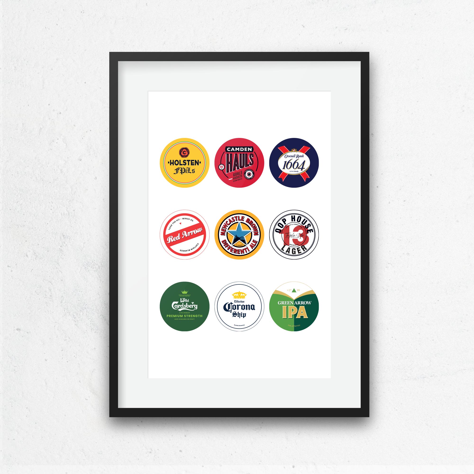Fantasy League Football FPL 'Off The Bar' Beers of the Game Print Good Team On Paper