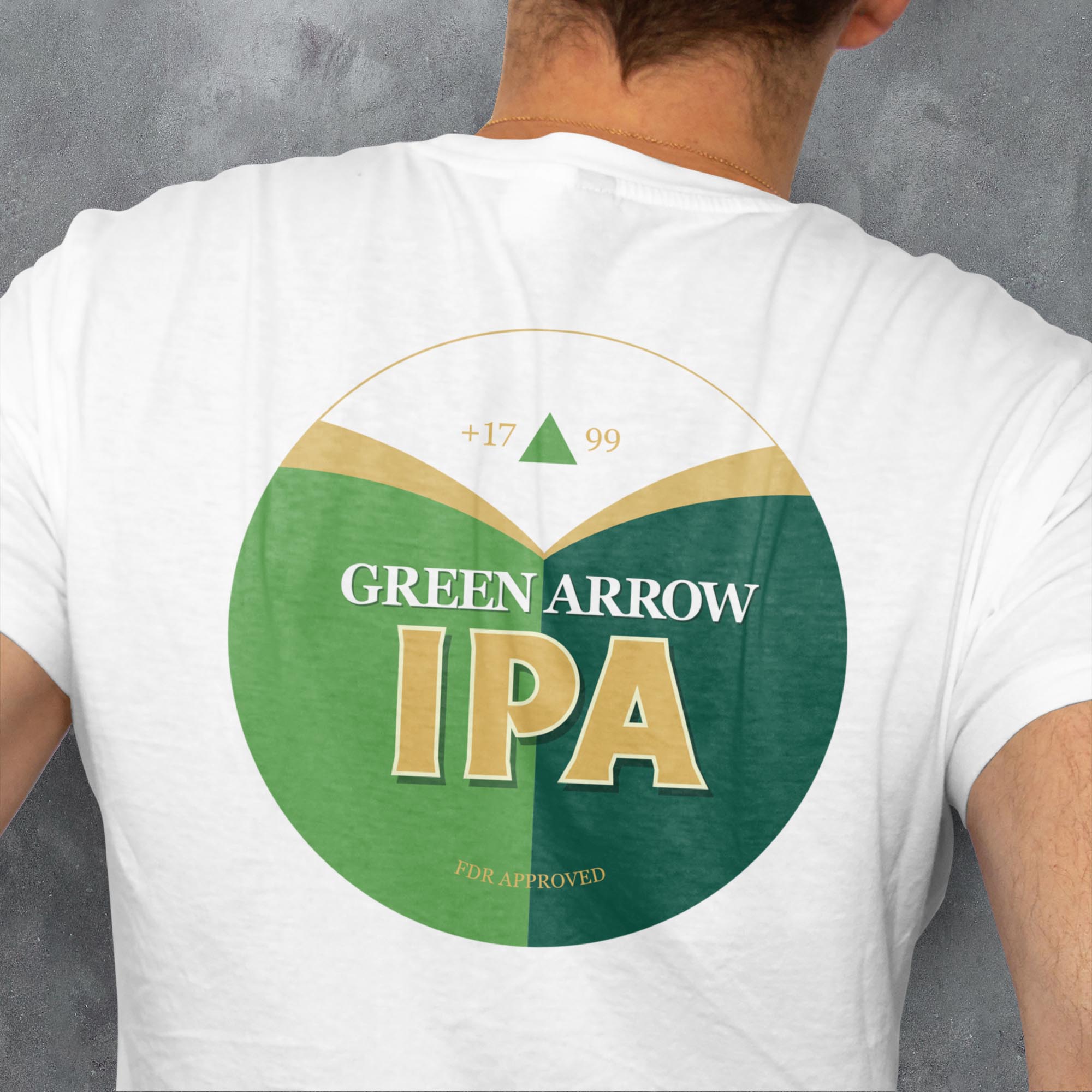 Fantasy League Football FPL 'Off The Bar' Green Arrow IPA T-Shirt Good Team On Paper